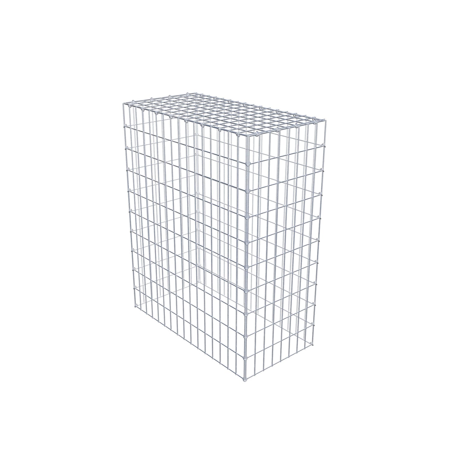 Typ 3 påbyggnadsgabion 100 cm x 80 cm x 40 cm (L x H x D), maskstorlek 5 cm x 10 cm, C-ring