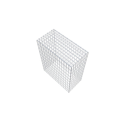 Typ 3 påbyggnadsgabion 100 cm x 80 cm x 40 cm (L x H x D), maskstorlek 5 cm x 10 cm, C-ring