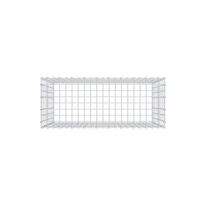 Typ 3 påbyggnadsgabion 100 cm x 80 cm x 40 cm (L x H x D), maskstorlek 5 cm x 10 cm, C-ring
