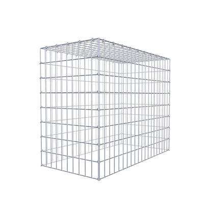 Mounted gabion type 3 100 cm x 80 cm x 50 cm (L x H x D), mesh size 5 cm x 10 cm, C-ring