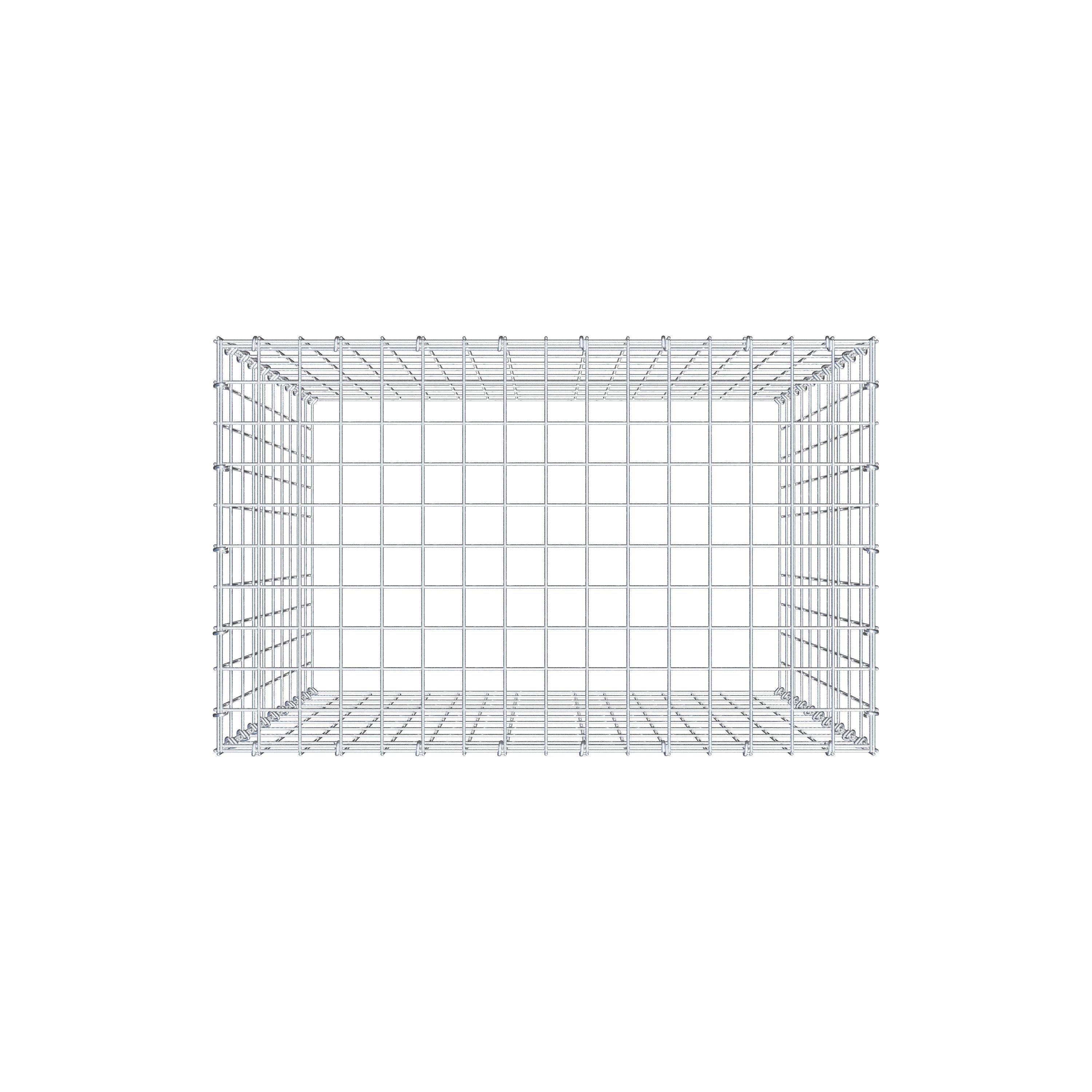 Gabião Tipo 3 100 cm x 80 cm x 50 cm (C x A x P), malhagem 5 cm x 10 cm, anel C