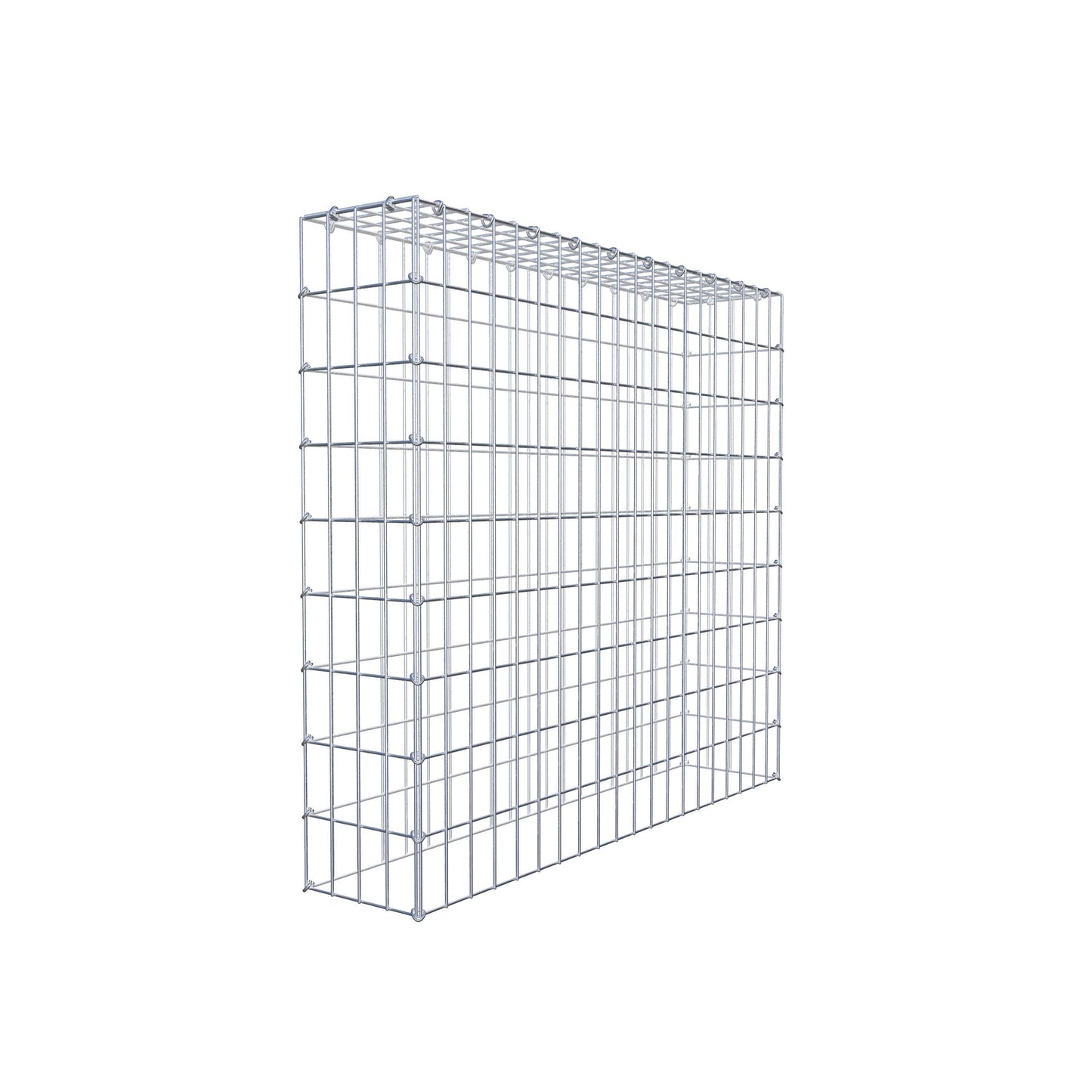 Monteret gabion type 3 100 cm x 90 cm x 20 cm (L x H x D), maskestørrelse 5 cm x 10 cm, C-ring