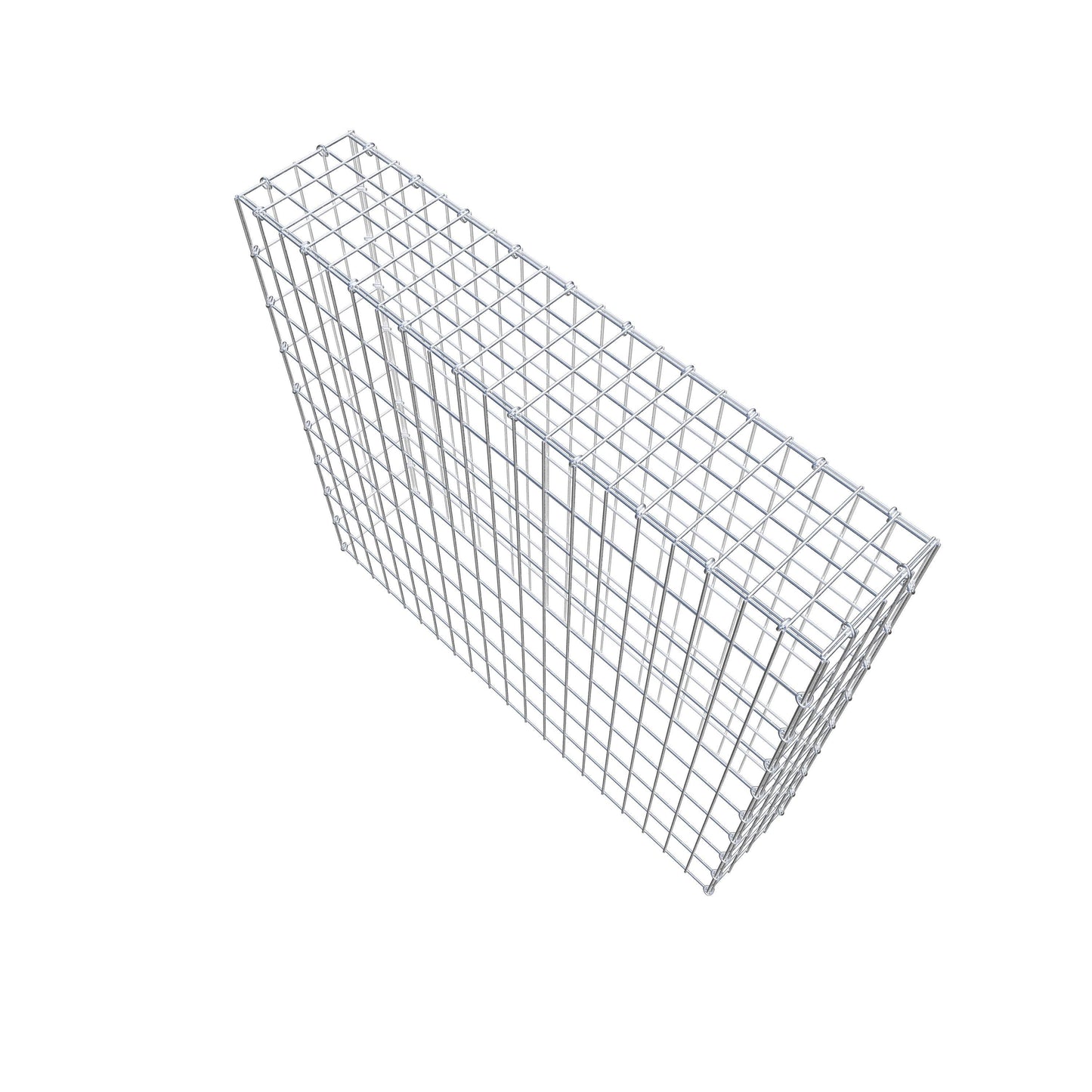 Monteret gabion type 3 100 cm x 90 cm x 20 cm (L x H x D), maskestørrelse 5 cm x 10 cm, C-ring