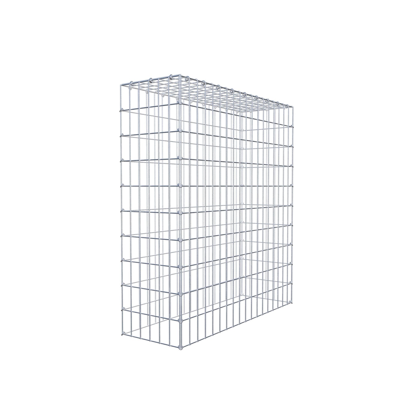 Typ 3 påbyggnadsgabion 100 cm x 90 cm x 30 cm (L x H x D), maskstorlek 5 cm x 10 cm, C-ring