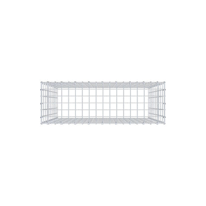 Typ 3 påbyggnadsgabion 100 cm x 90 cm x 30 cm (L x H x D), maskstorlek 5 cm x 10 cm, C-ring