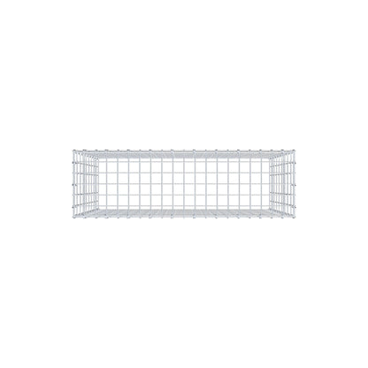 Typ 3 påbyggnadsgabion 100 cm x 90 cm x 30 cm (L x H x D), maskstorlek 5 cm x 10 cm, C-ring