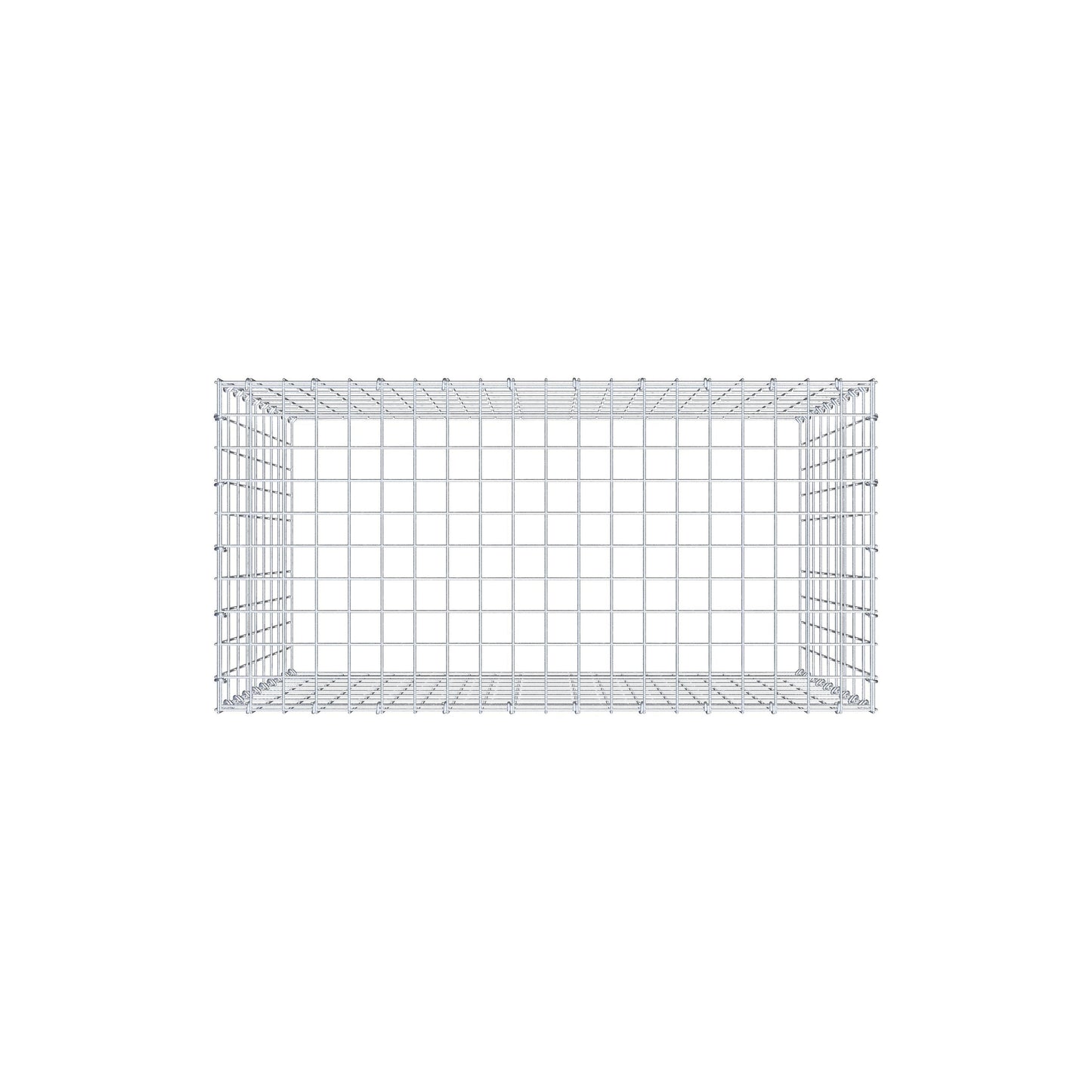 Anbaugabione Typ 3 100 cm x 90 cm x 50 cm (L x H x T), Maschenweite 5 cm x 10 cm, C-Ring