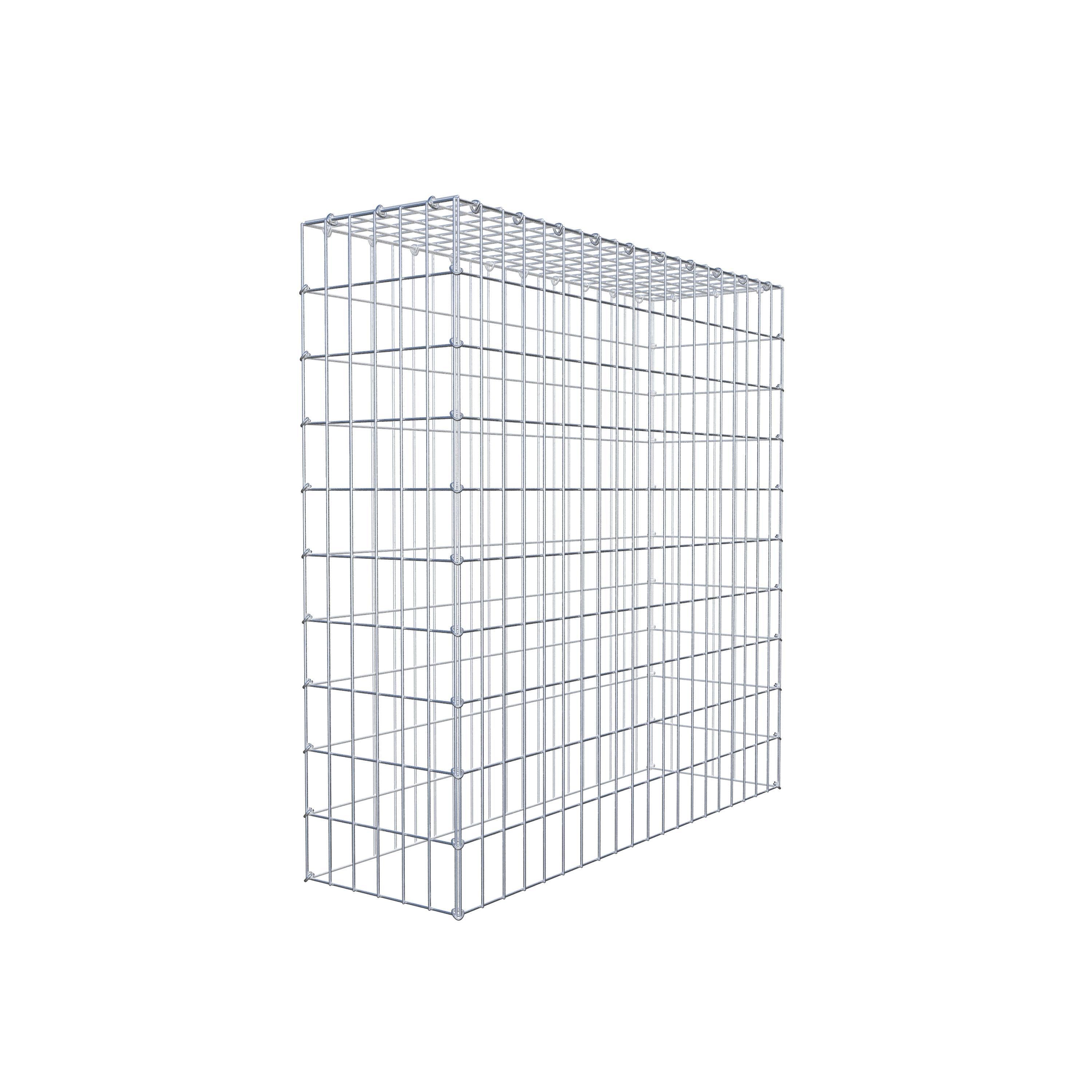 Monteret gabion type 3 100 cm x 100 cm x 30 cm (L x H x D), maskestørrelse 5 cm x 10 cm, C-ring