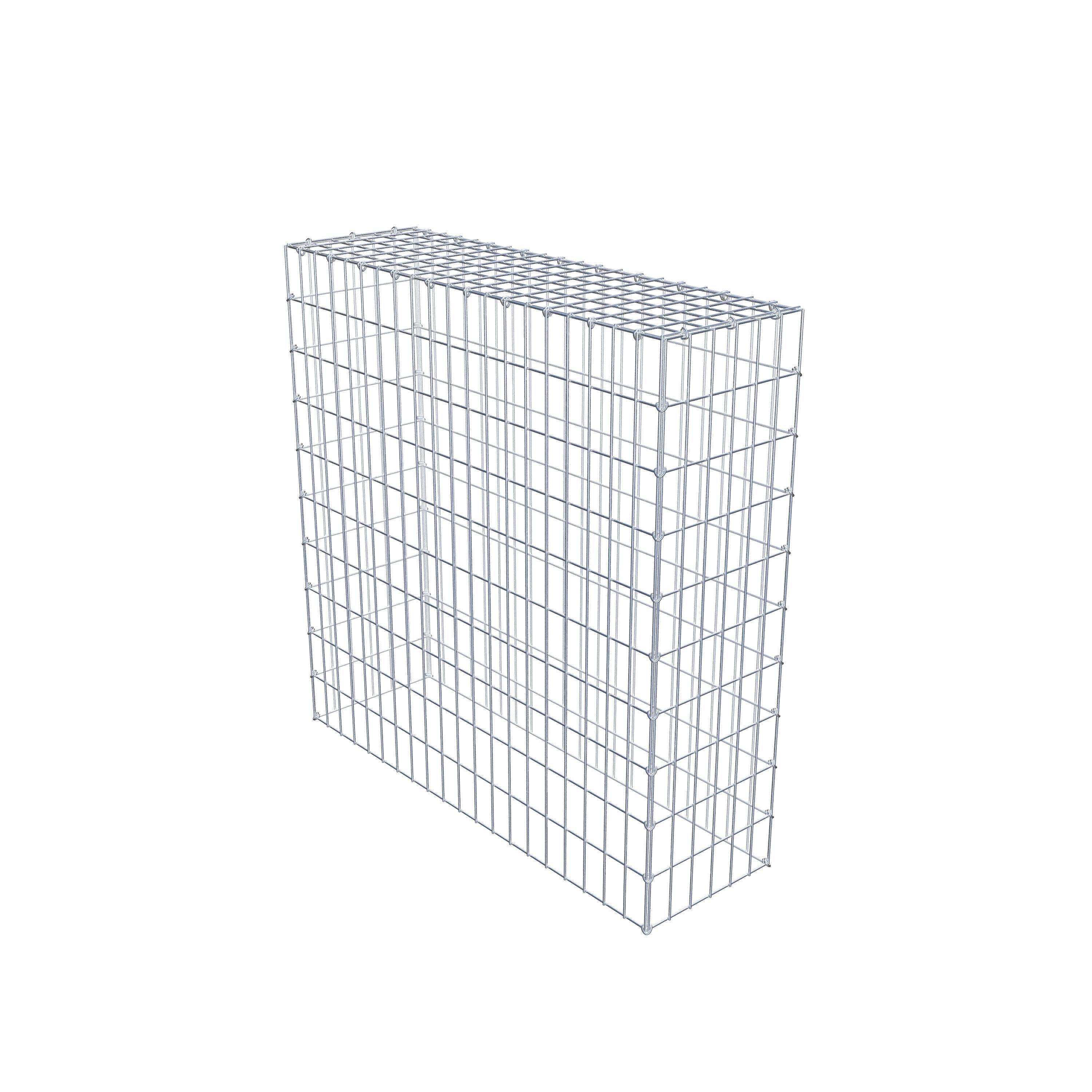 Monteret gabion type 3 100 cm x 100 cm x 30 cm (L x H x D), maskestørrelse 5 cm x 10 cm, C-ring