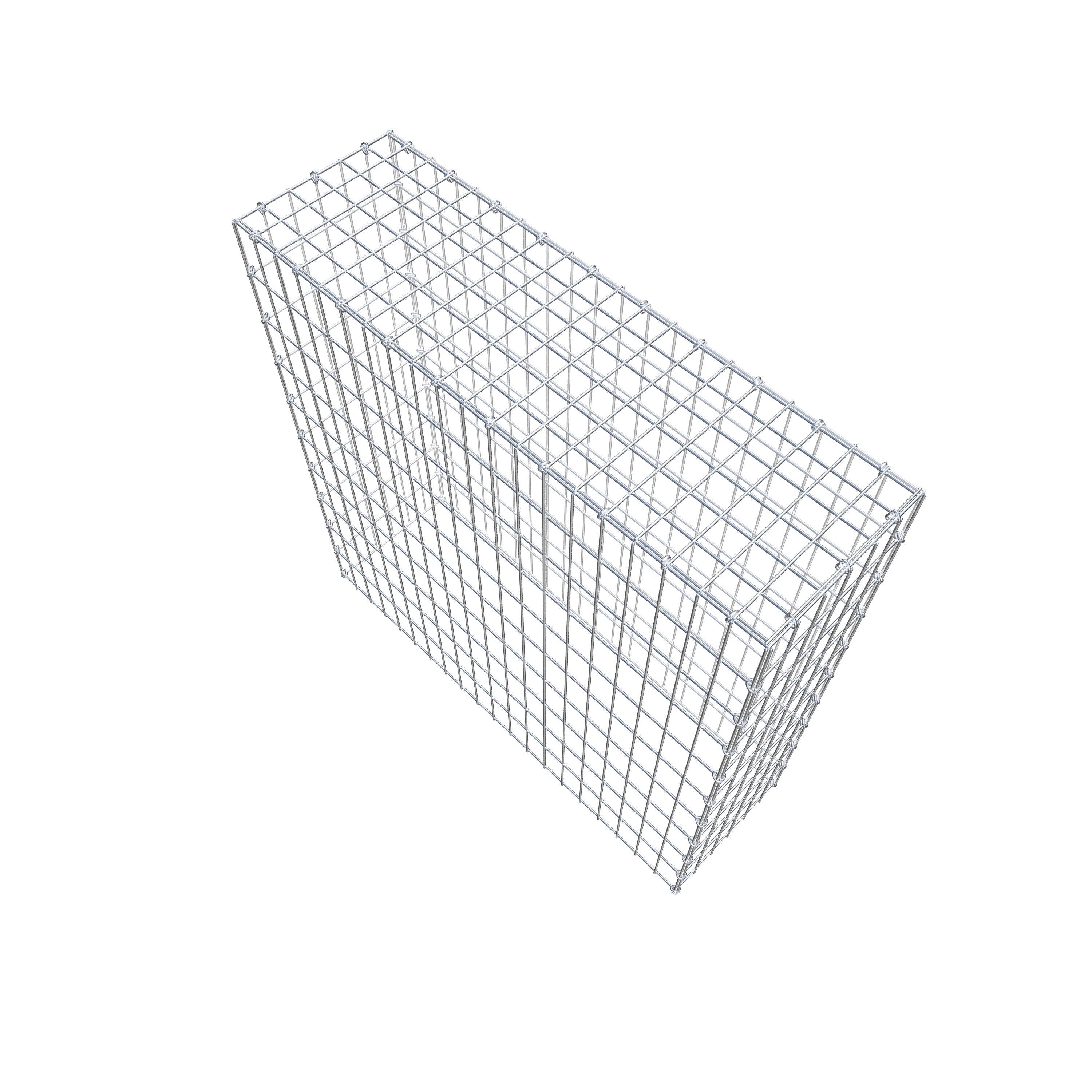 Monteret gabion type 3 100 cm x 100 cm x 30 cm (L x H x D), maskestørrelse 5 cm x 10 cm, C-ring