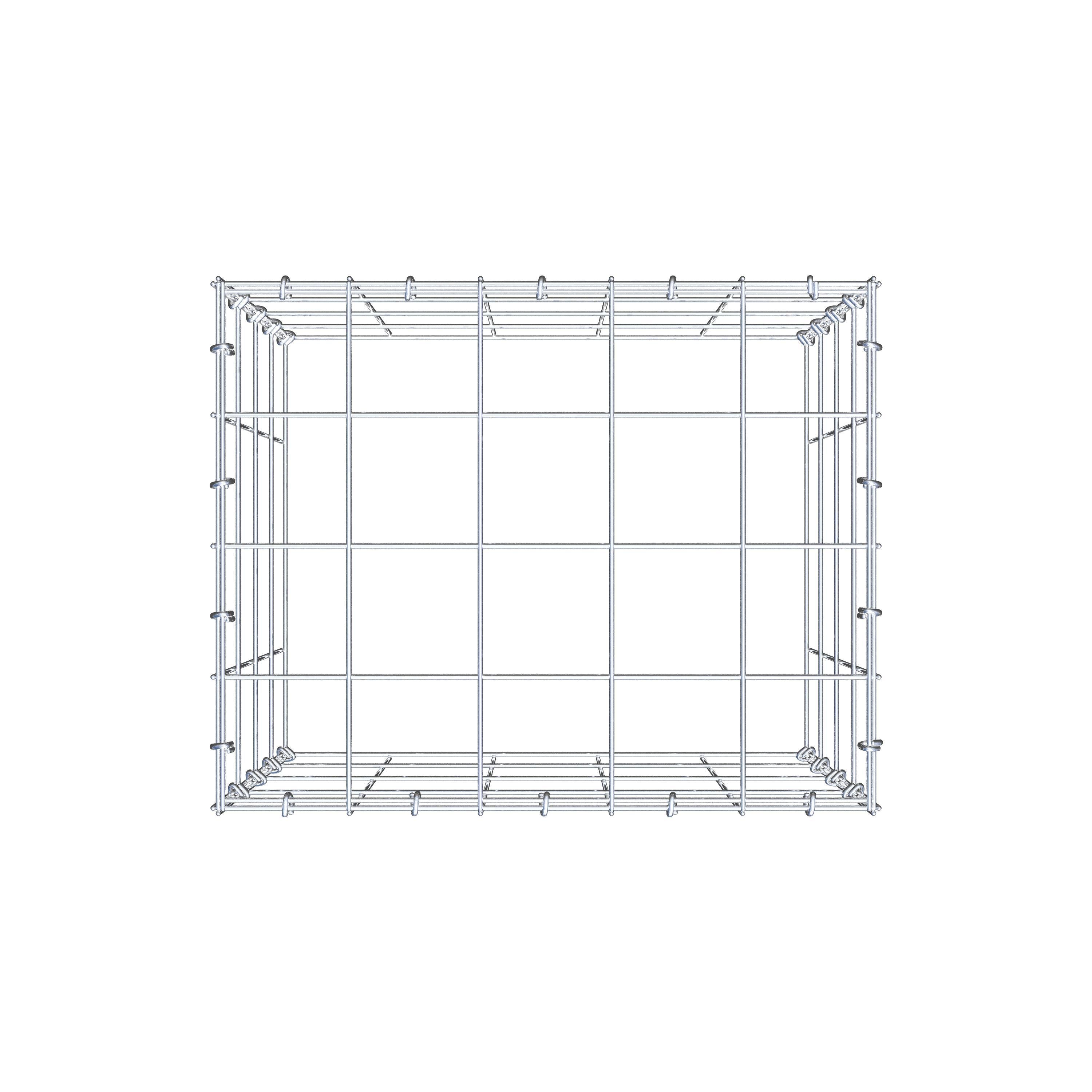 Monteret gabion type 3 50 cm x 40 cm x 40 cm (L x H x D), maskestørrelse 10 cm x 10 cm, C-ring