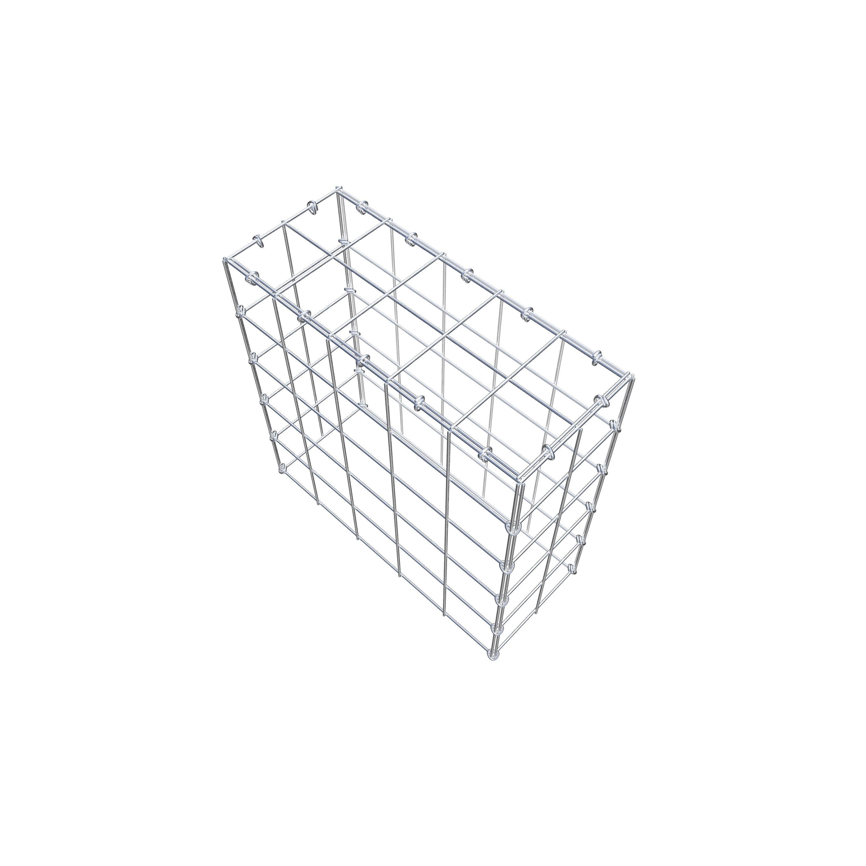 Mounted gabion type 3 50 cm x 50 cm x 20 cm (L x H x D), mesh size 10 cm x 10 cm, C-ring