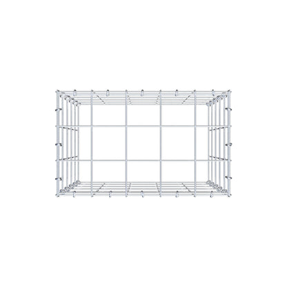 Mounted gabion type 3 50 cm x 50 cm x 30 cm (L x H x D), mesh size 10 cm x 10 cm, C-ring