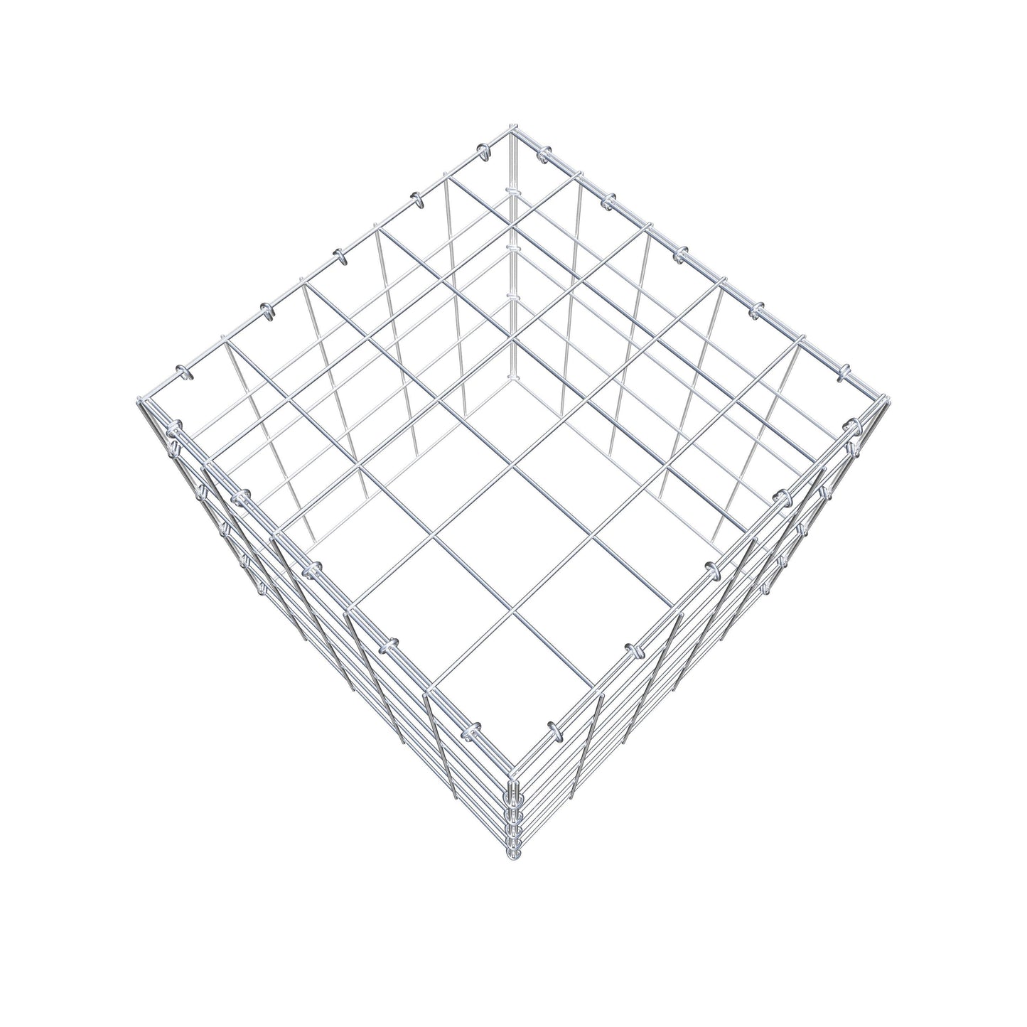 Monteret gabion type 3 50 cm x 50 cm x 50 cm (L x H x D), maskestørrelse 10 cm x 10 cm, C-ring