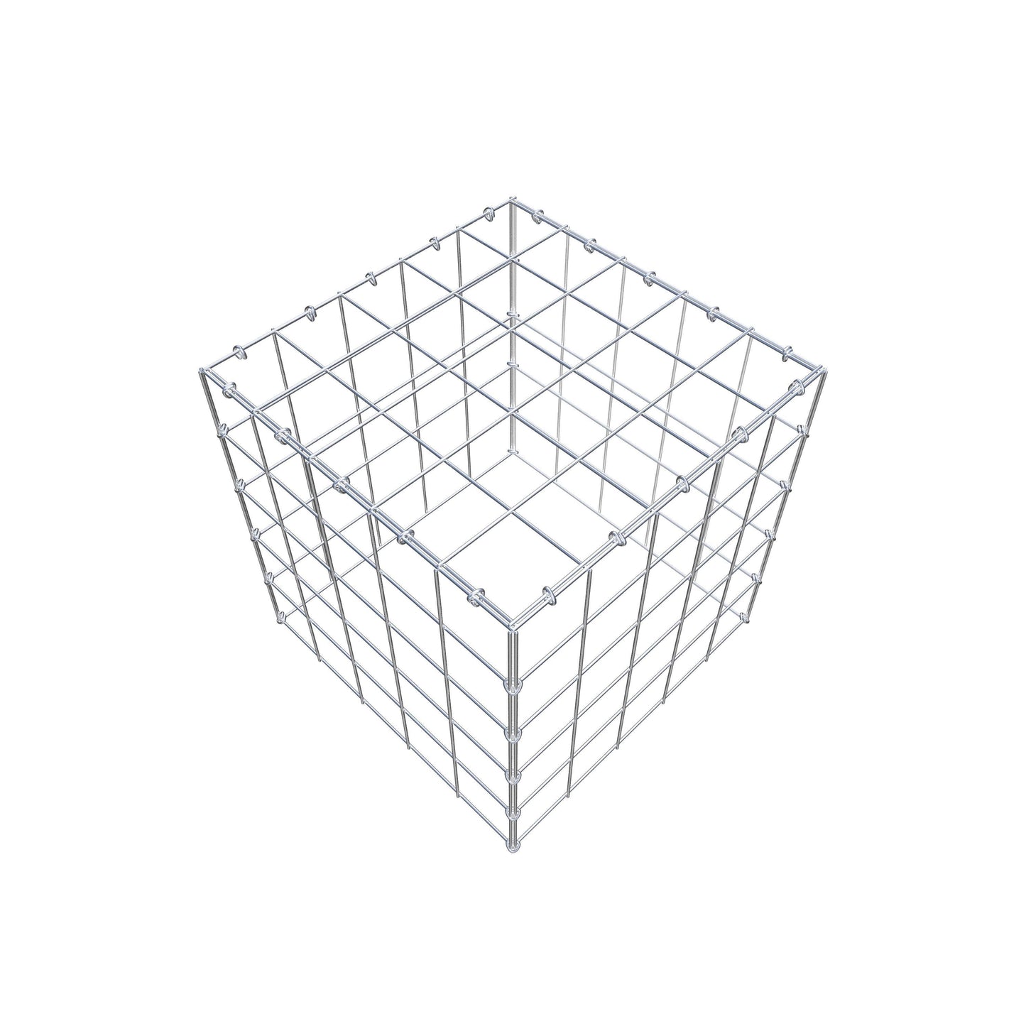 Monteret gabion type 3 50 cm x 50 cm x 50 cm (L x H x D), maskestørrelse 10 cm x 10 cm, C-ring