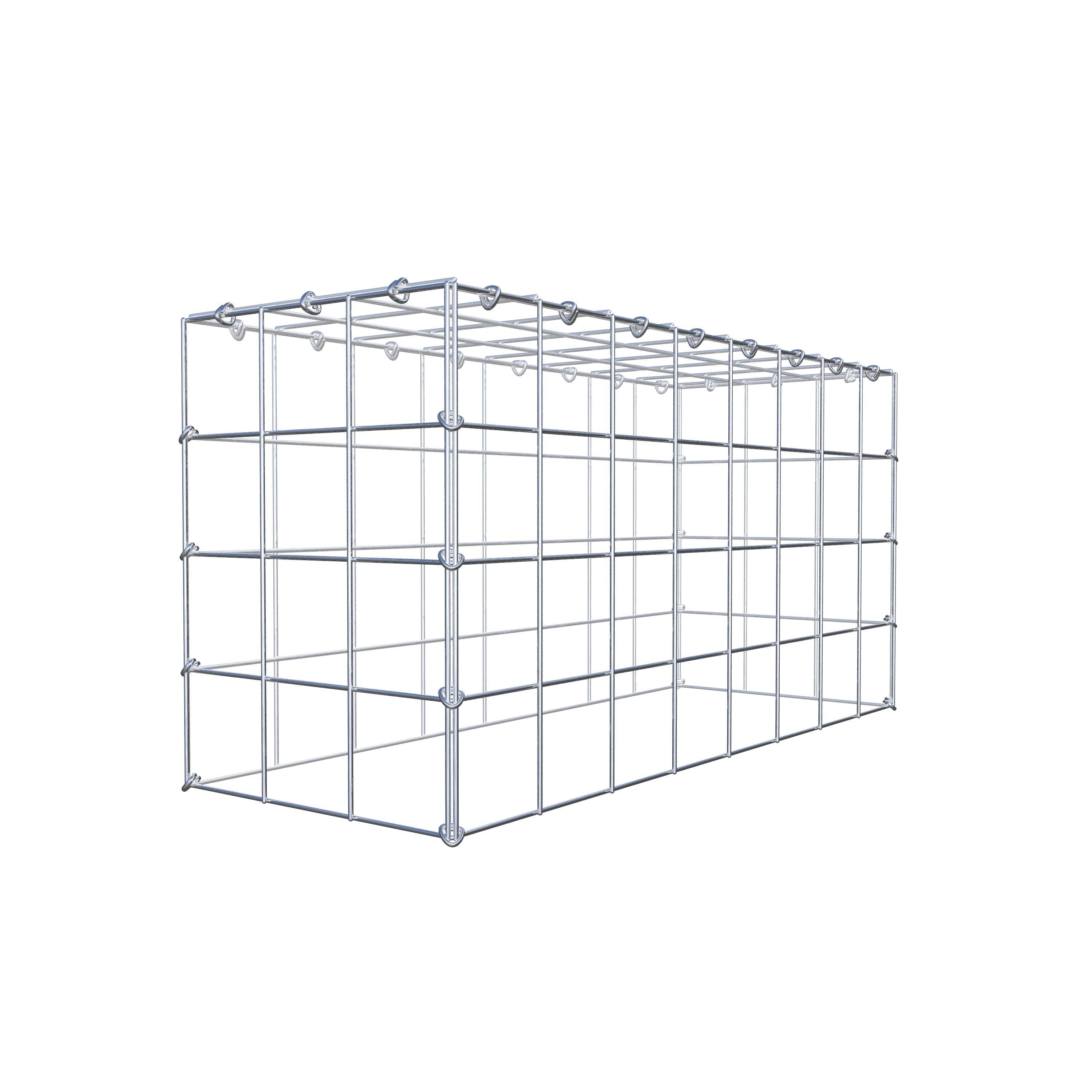 Mounted gabion type 3 80 cm x 40 cm x 30 cm (L x H x D), mesh size 10 cm x 10 cm, C-ring