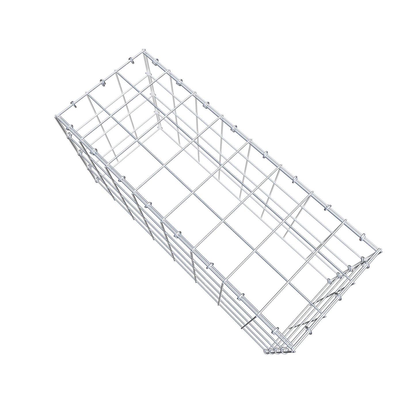 Mounted gabion type 3 80 cm x 40 cm x 30 cm (L x H x D), mesh size 10 cm x 10 cm, C-ring