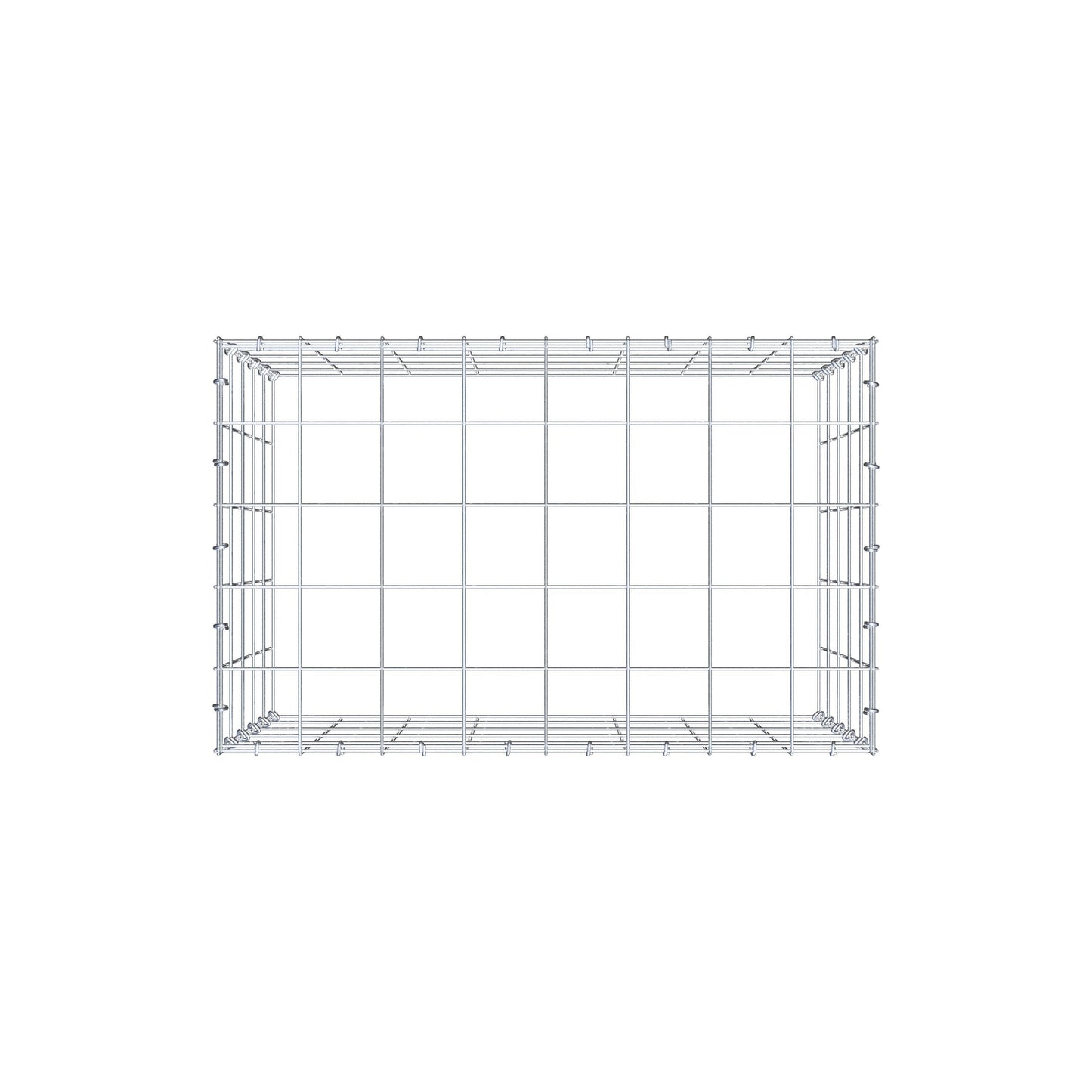 Fourche rapportée type 3 80 cm x 50 cm x 50 cm (L x H x P), mailles 10 cm x 10 cm, anneau C