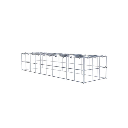 Typ 3 påbyggnadsgabion 100 cm x 20 cm x 30 cm (L x H x D), maskstorlek 10 cm x 10 cm, C-ring