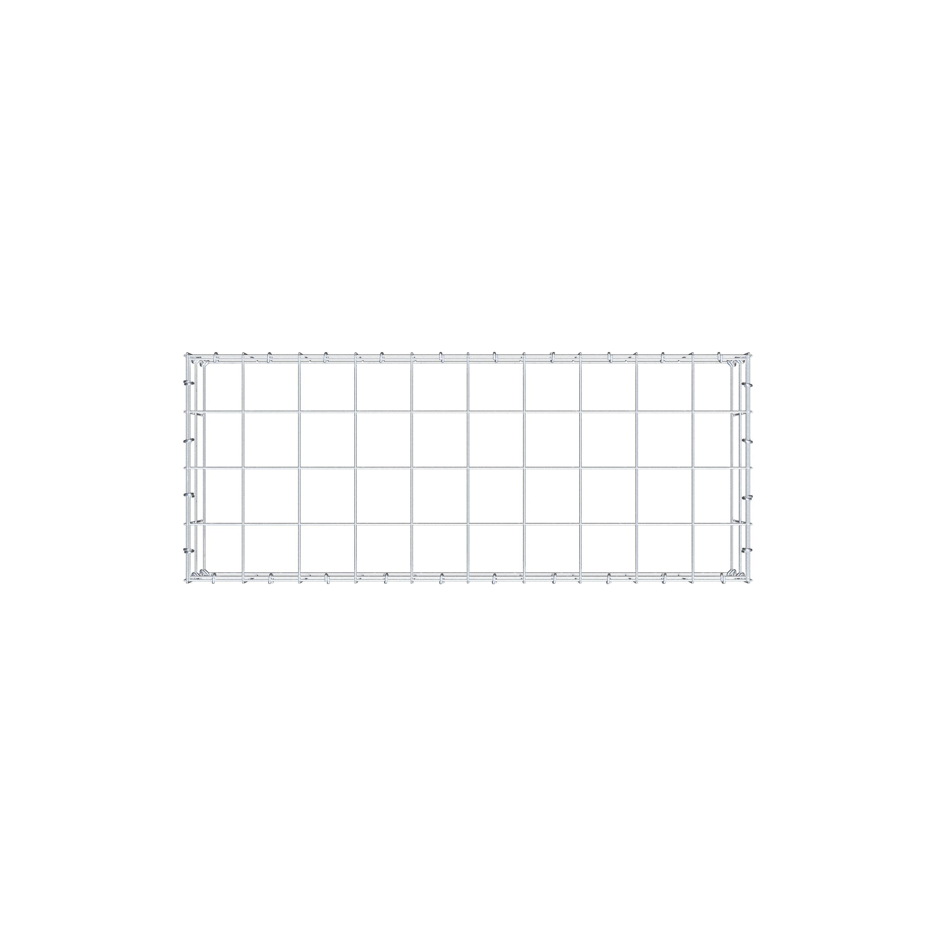 Gabião Tipo 3 100 cm x 20 cm x 40 cm (C x A x P), malhagem 10 cm x 10 cm, anel C