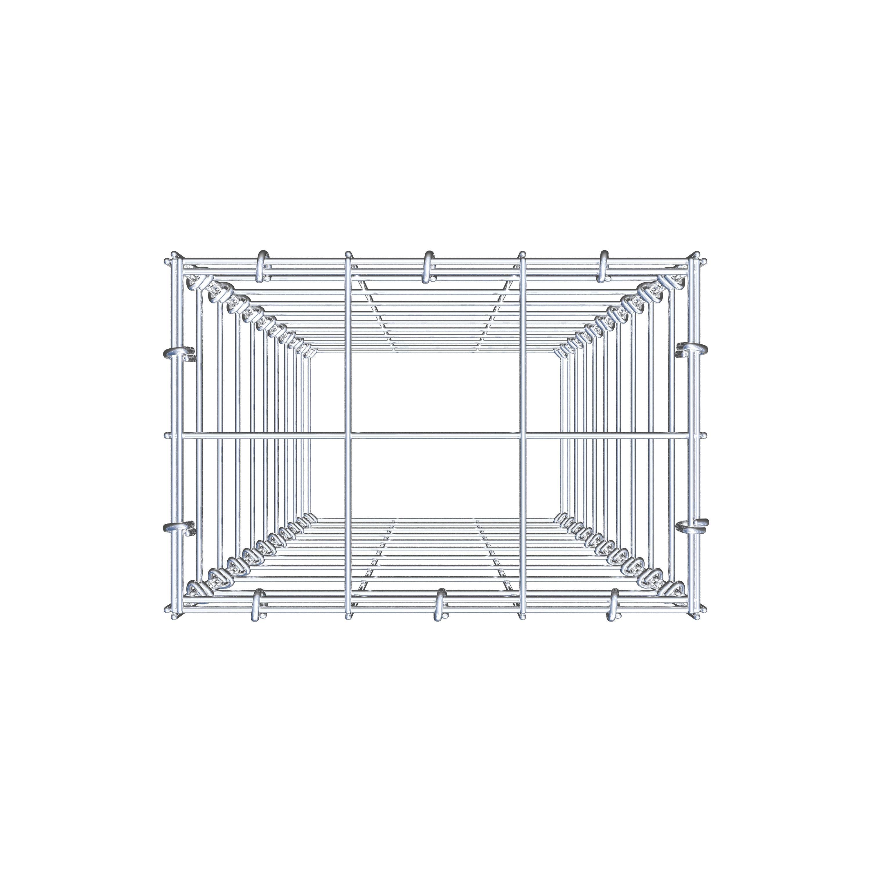 Anbaugabione Typ 3 100 cm x 30 cm x 20 cm (L x H x T), Maschenweite 10 cm x 10 cm, C-Ring