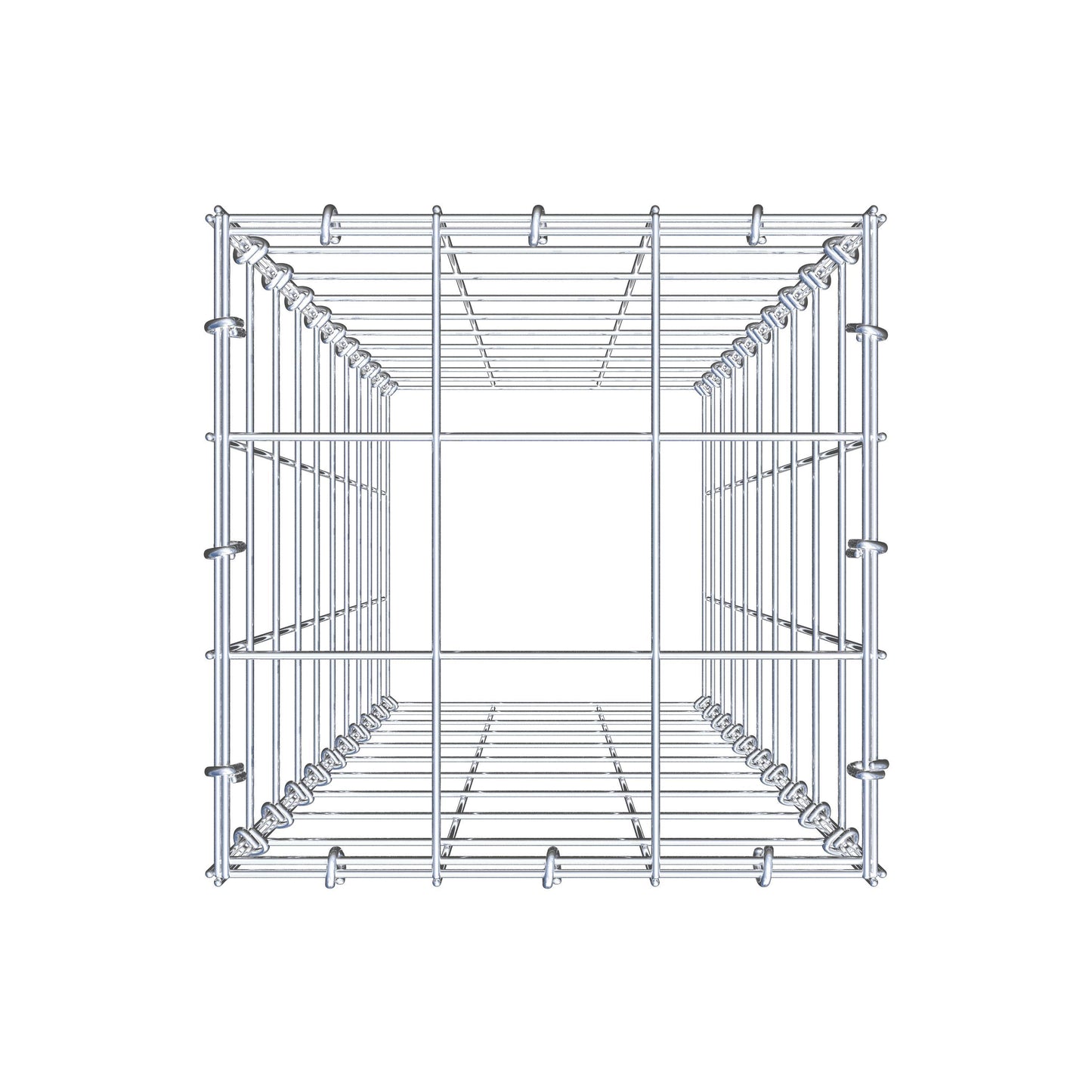 Gavión complementario de tipo 3 100 cm x 30 cm x 30 cm (L x A x P), malla 10 cm x 10 cm, anillo en C