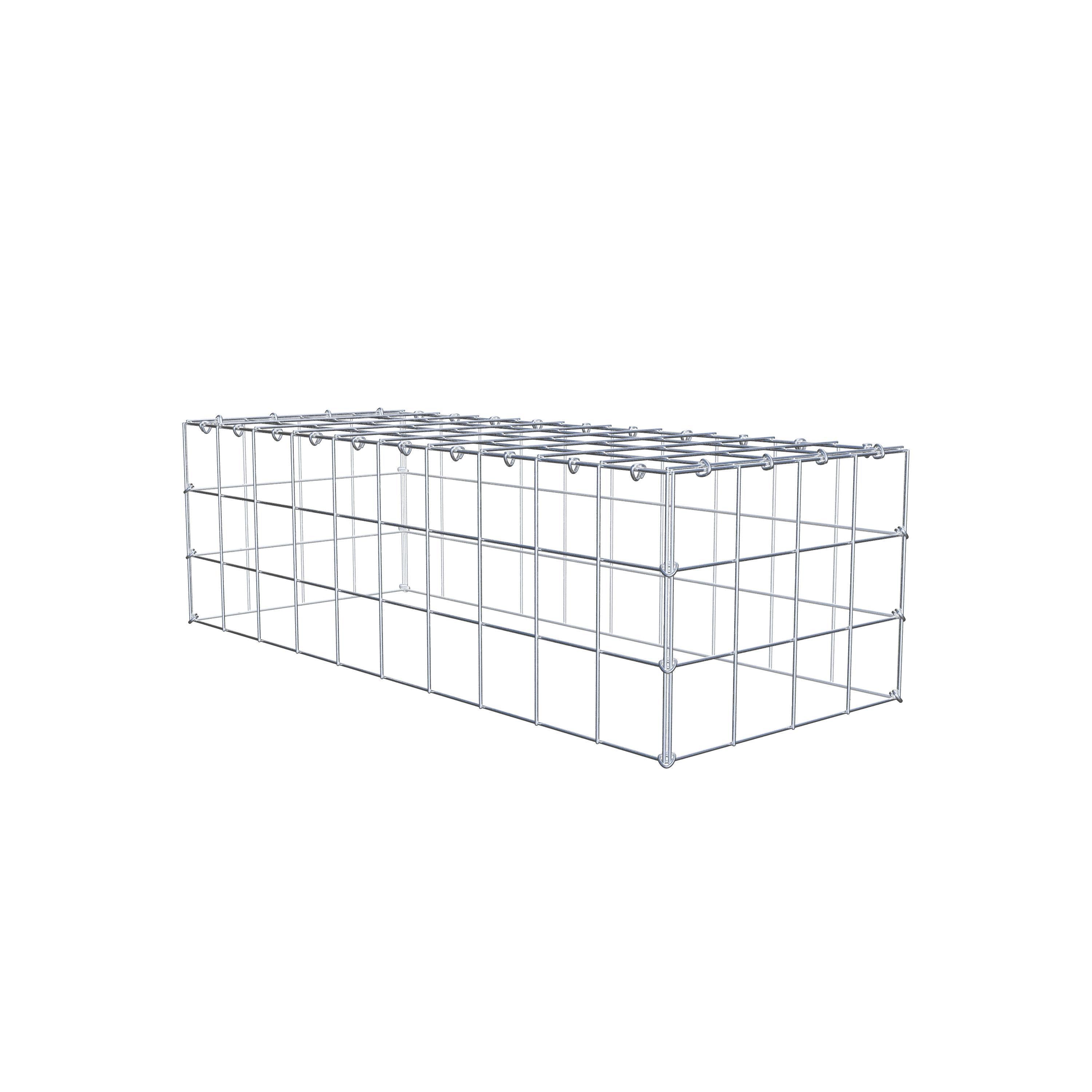 Mounted gabion type 3 100 cm x 30 cm x 40 cm (L x H x D), mesh size 10 cm x 10 cm, C-ring