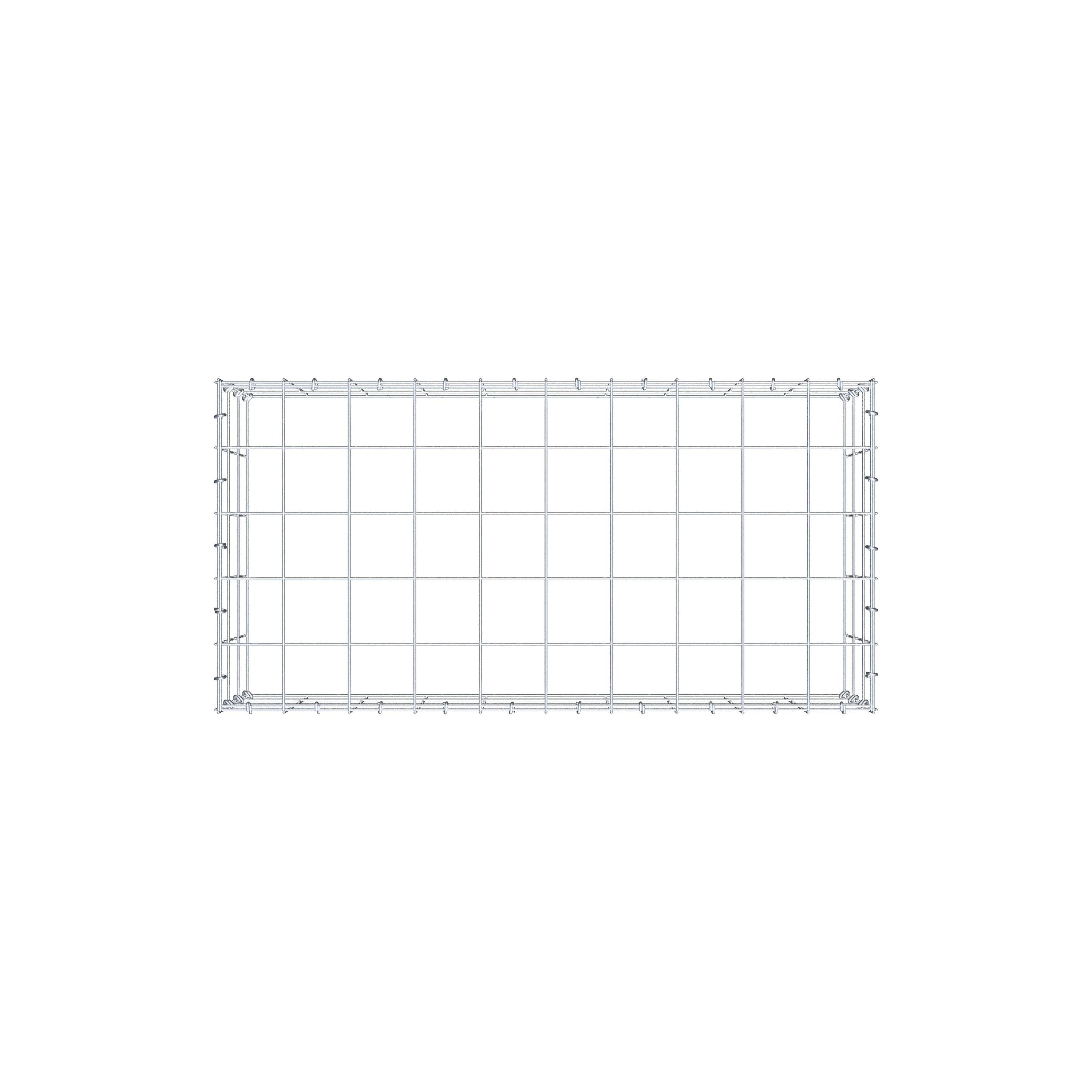 Gabião Tipo 3 100 cm x 30 cm x 50 cm (C x A x P), malhagem 10 cm x 10 cm, anel C