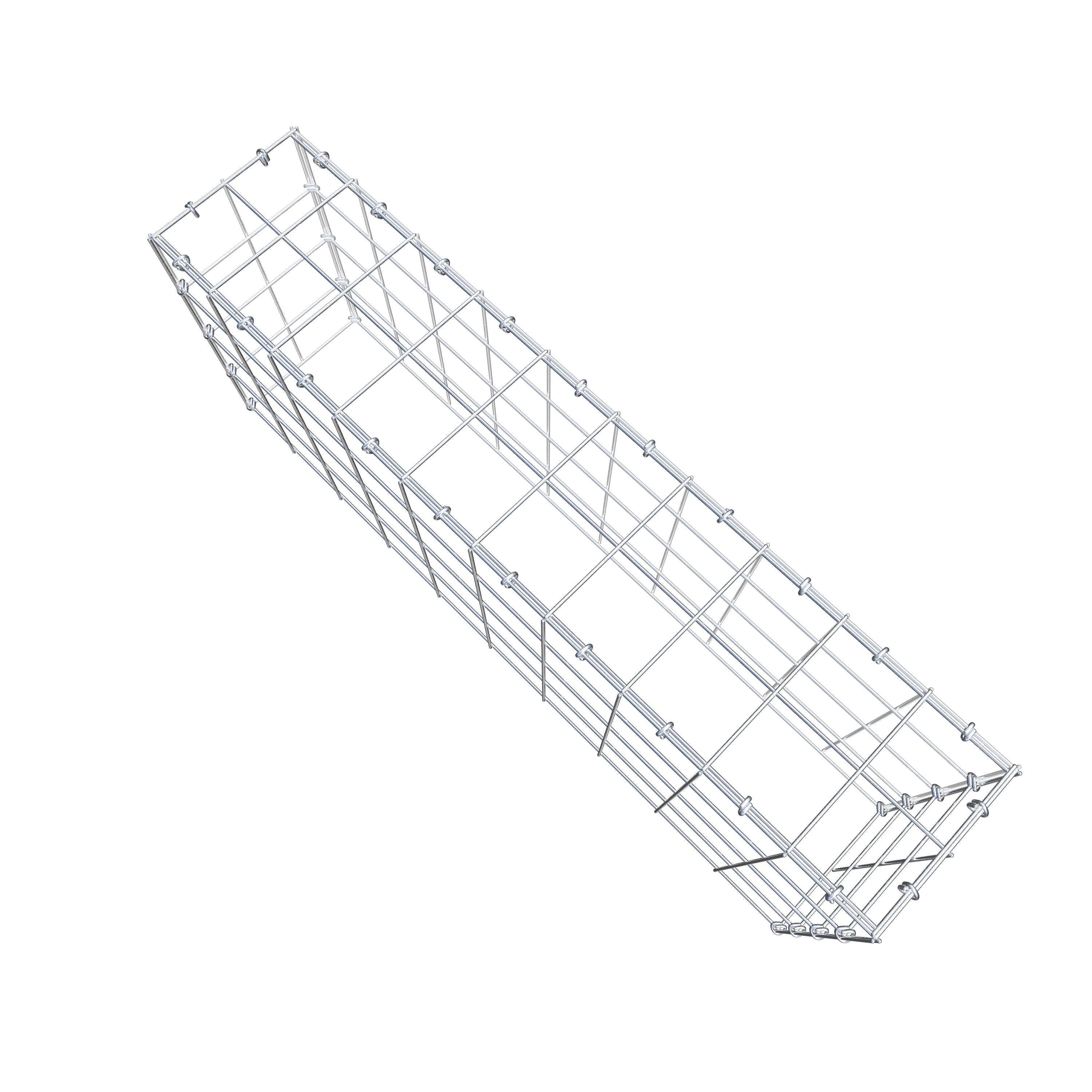 Anbaugabione Typ 3 100 cm x 40 cm x 20 cm (L x H x T), Maschenweite 10 cm x 10 cm, C-Ring