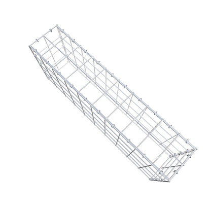 Typ 3 påbyggnadsgabion 100 cm x 40 cm x 20 cm (L x H x D), maskstorlek 10 cm x 10 cm, C-ring