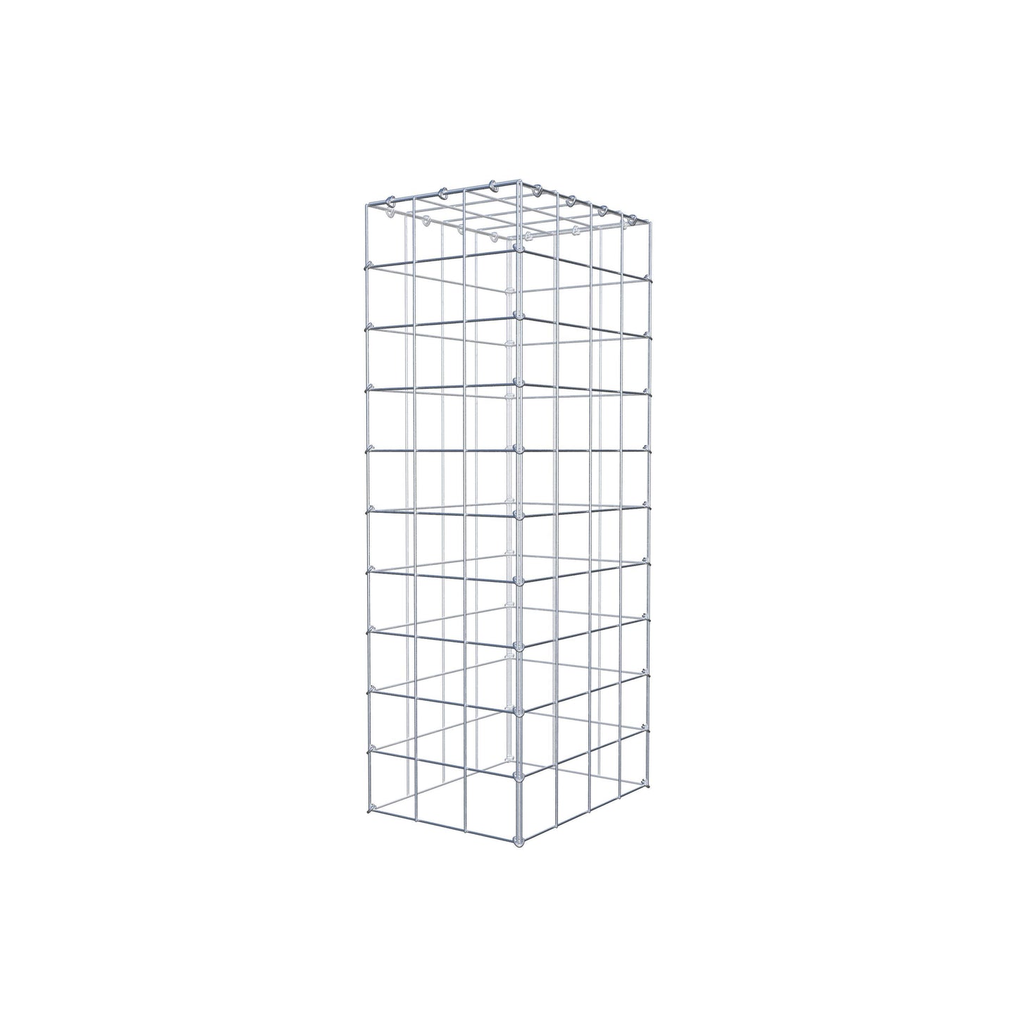 Typ 3 påbyggnadsgabion 100 cm x 40 cm x 30 cm (L x H x D), maskstorlek 10 cm x 10 cm, C-ring