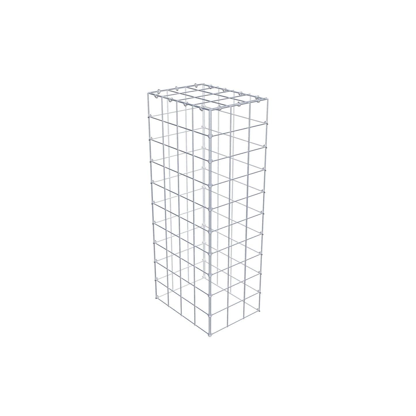 Typ 3 påbyggnadsgabion 100 cm x 40 cm x 30 cm (L x H x D), maskstorlek 10 cm x 10 cm, C-ring