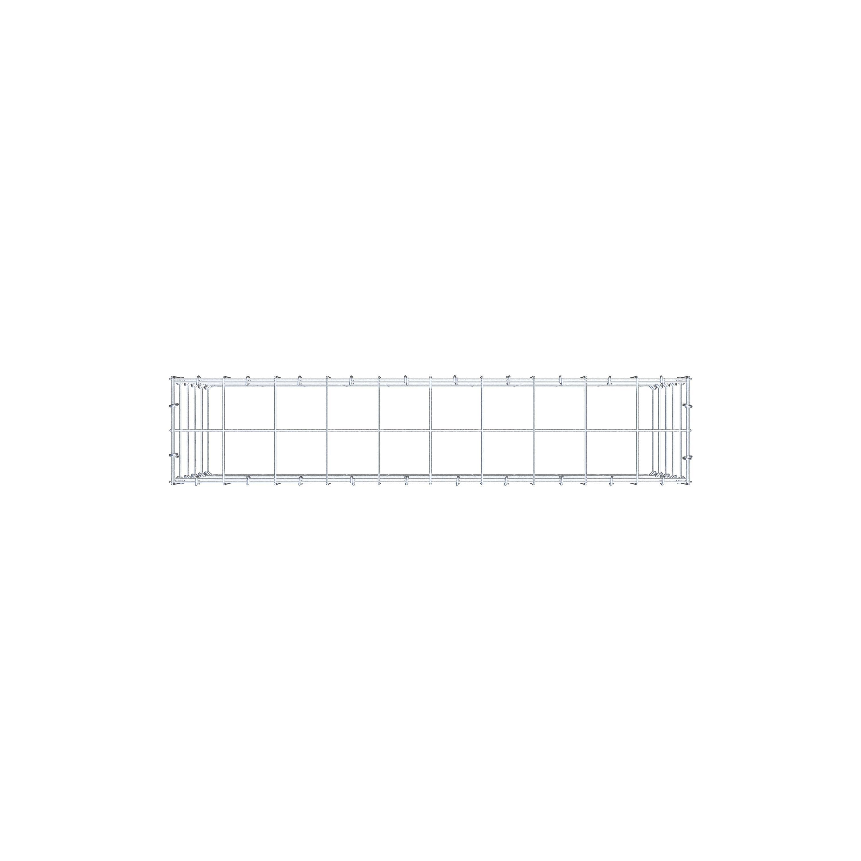 Anbaugabione Typ 3 100 cm x 50 cm x 20 cm (L x H x T), Maschenweite 10 cm x 10 cm, C-Ring