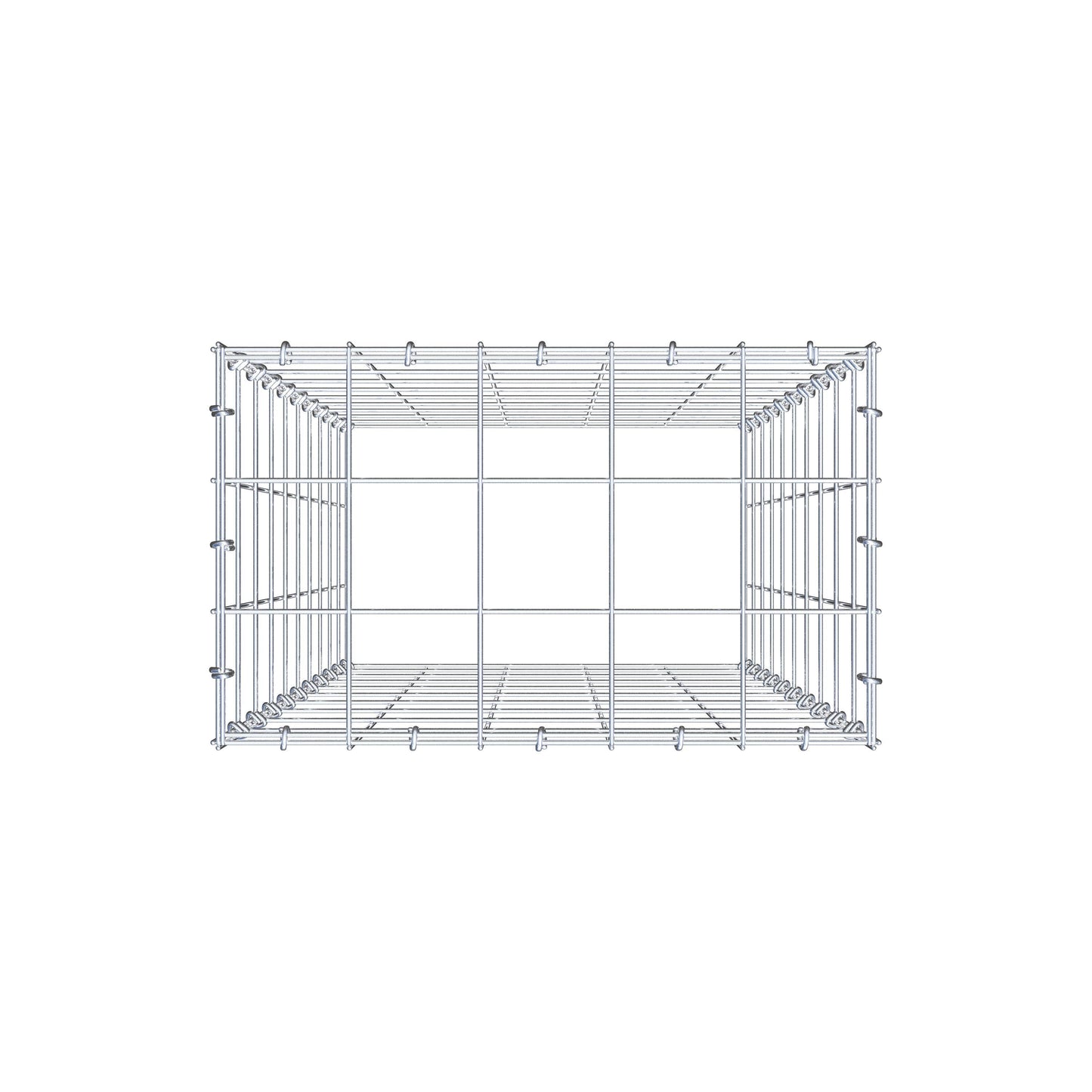 Gabião Tipo 3 100 cm x 50 cm x 30 cm (C x A x P), malhagem 10 cm x 10 cm, anel C