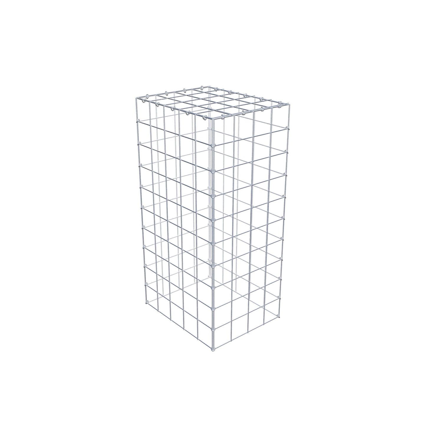 Mounted gabion type 3 100 cm x 50 cm x 40 cm (L x H x D), mesh size 10 cm x 10 cm, C-ring