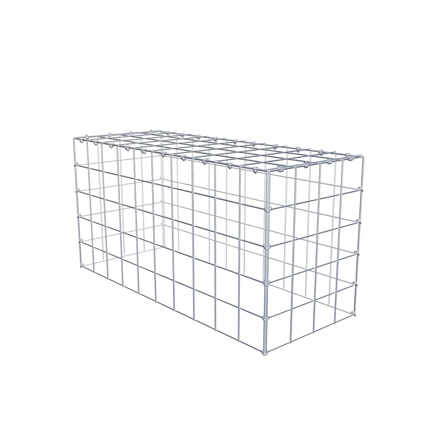 Mounted gabion type 3 100 cm x 50 cm x 40 cm (L x H x D), mesh size 10 cm x 10 cm, C-ring