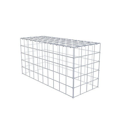 Mounted gabion type 3 100 cm x 50 cm x 40 cm (L x H x D), mesh size 10 cm x 10 cm, C-ring