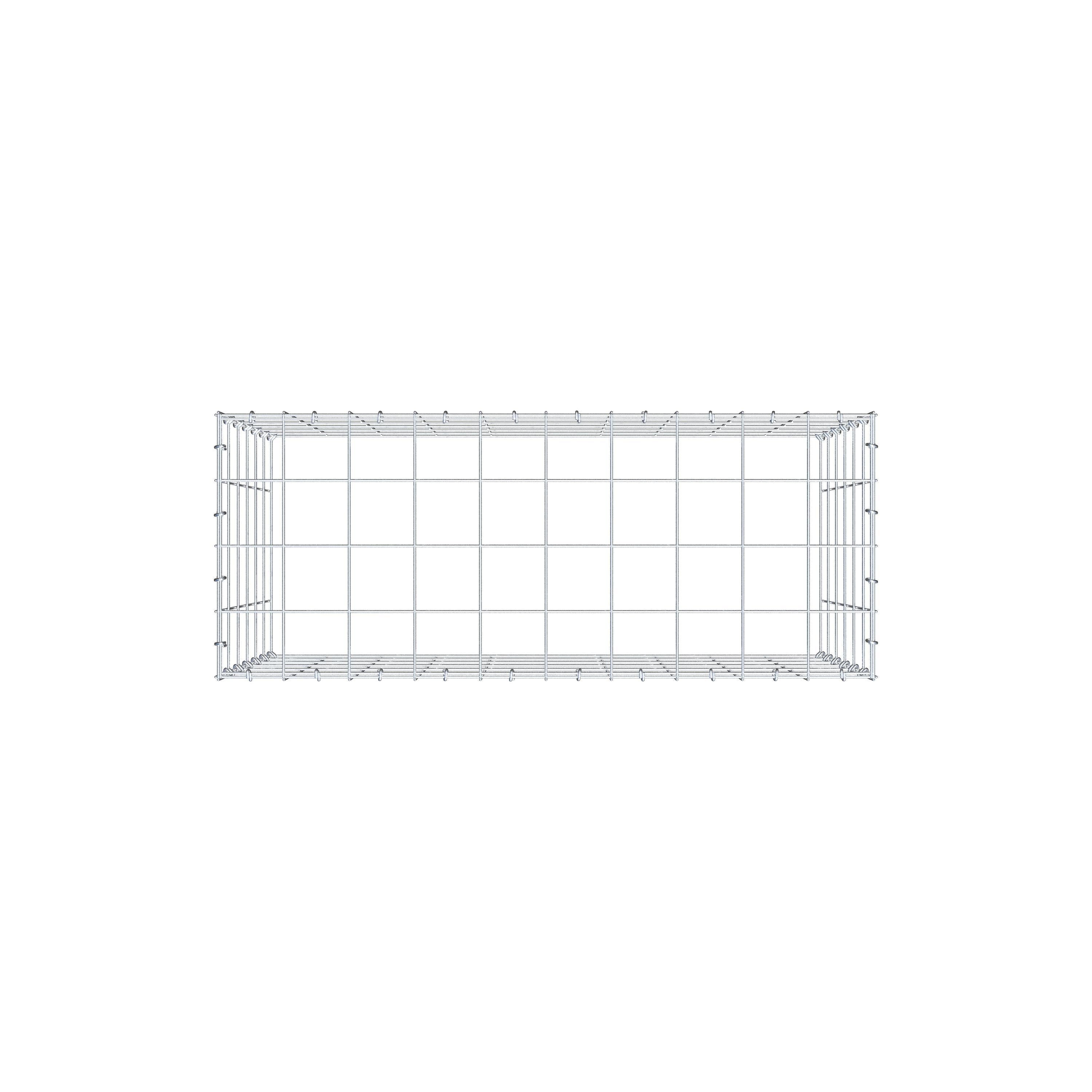 Anbaugabione Typ 3 100 cm x 60 cm x 40 cm (L x H x T), Maschenweite 10 cm x 10 cm, C-Ring