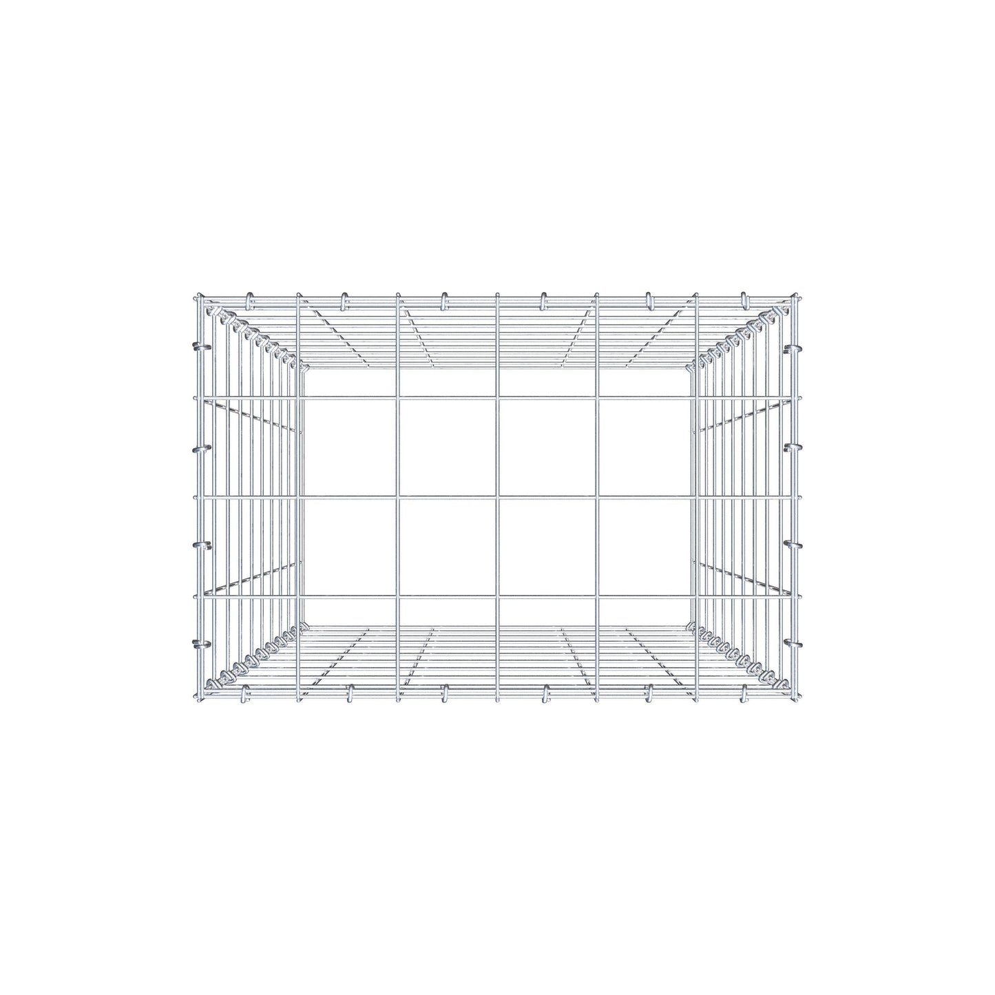 Gabião Tipo 3 100 cm x 60 cm x 40 cm (C x A x P), malhagem 10 cm x 10 cm, anel C