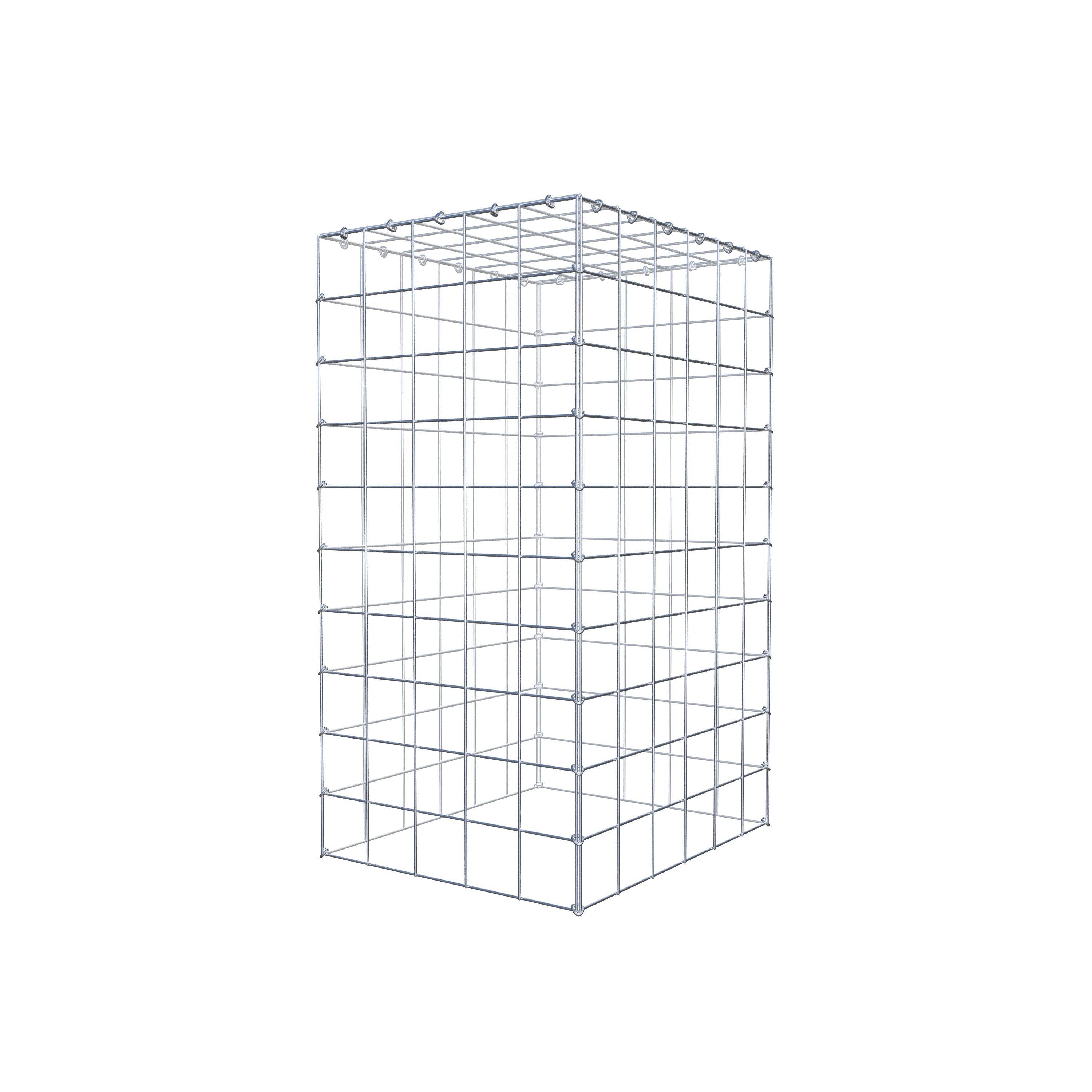 Monteret gabion type 3 100 cm x 60 cm x 50 cm (L x H x D), maskestørrelse 10 cm x 10 cm, C-ring