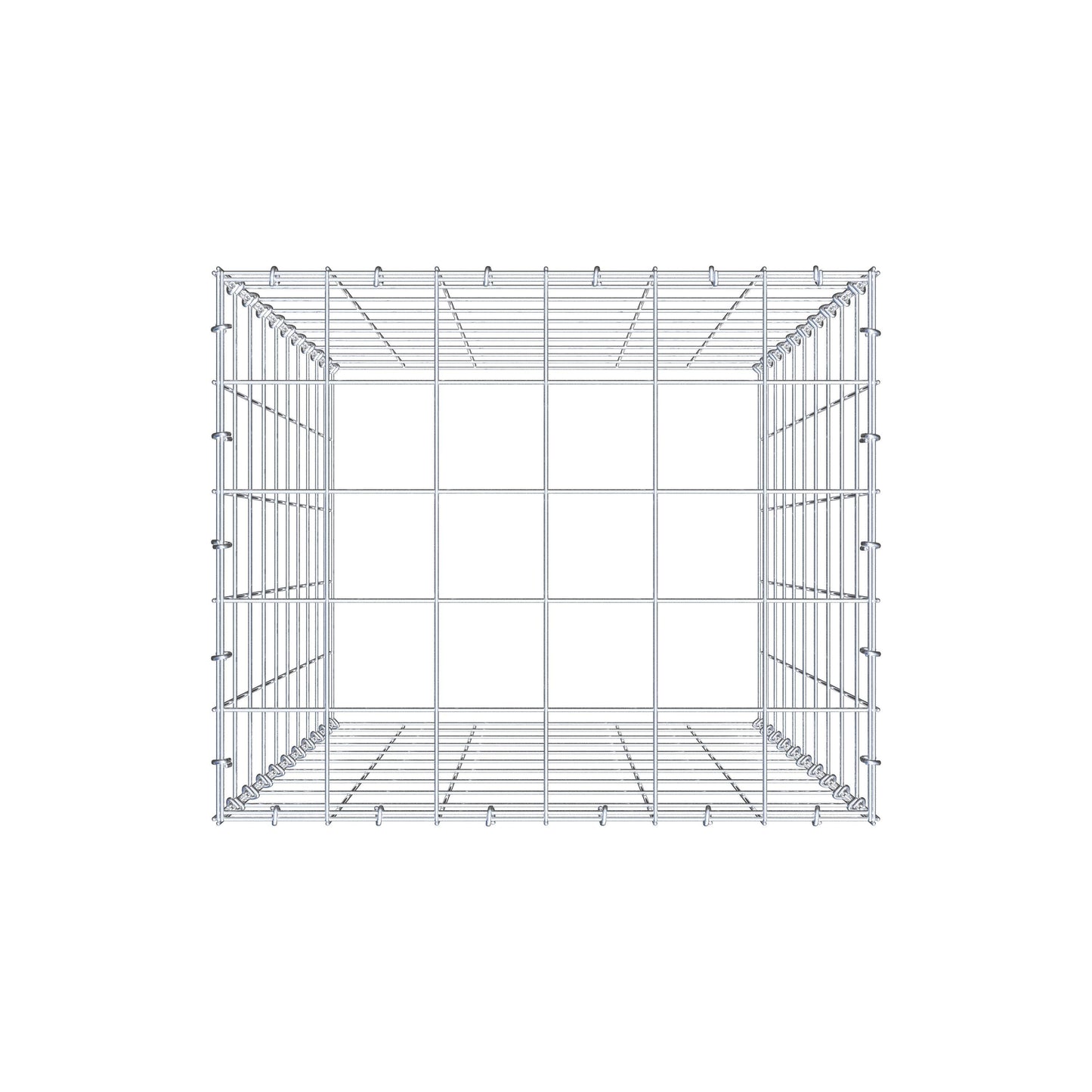Type 3 oplegkorf 100 cm x 60 cm x 50 cm (L x H x D), maaswijdte 10 cm x 10 cm, C-ring
