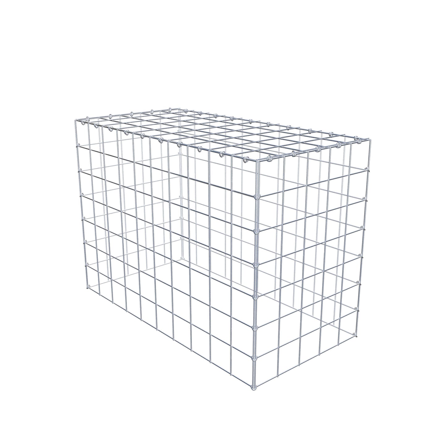 Mounted gabion type 3 100 cm x 70 cm x 50 cm (L x H x D), mesh size 10 cm x 10 cm, C-ring