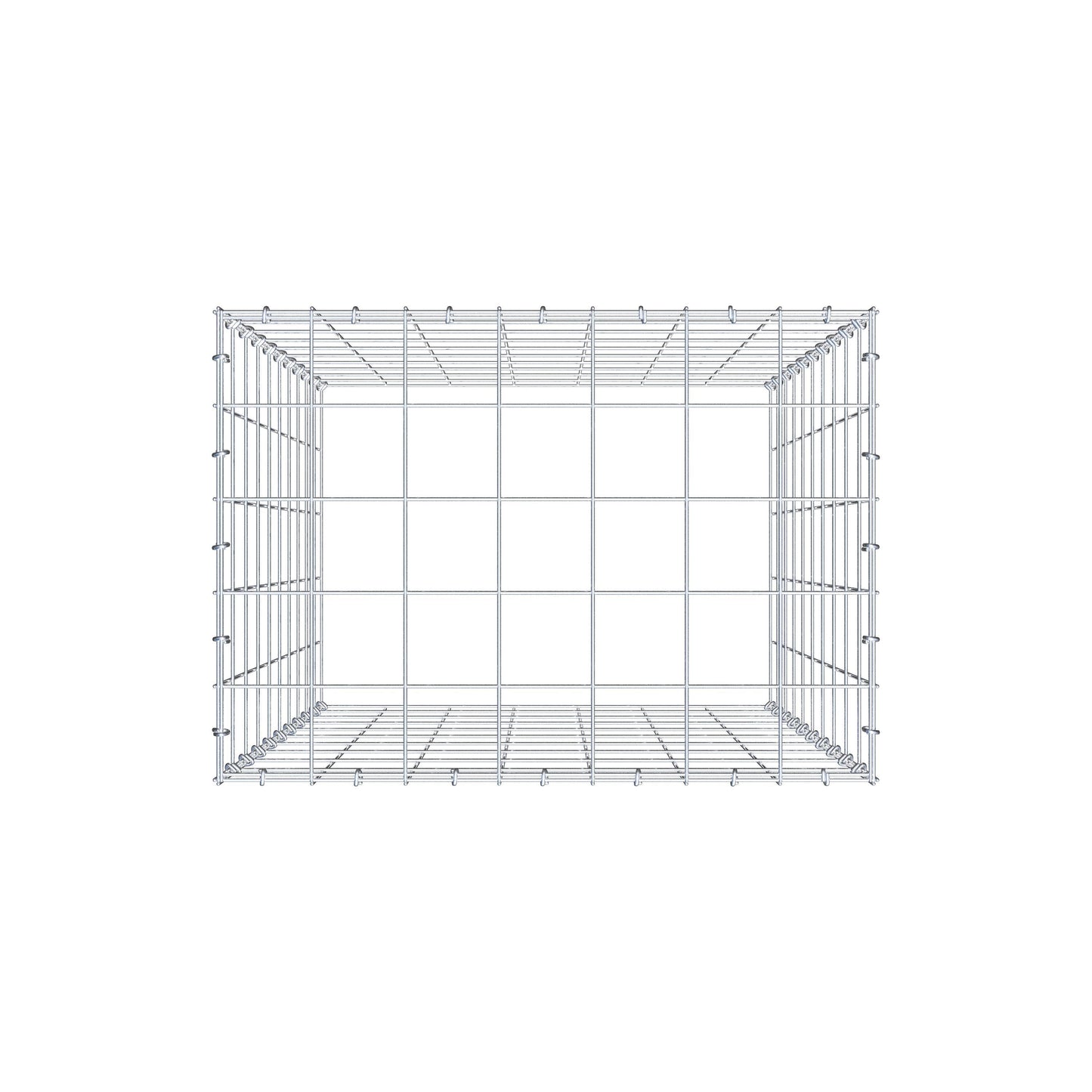 Mounted gabion type 3 100 cm x 70 cm x 50 cm (L x H x D), mesh size 10 cm x 10 cm, C-ring