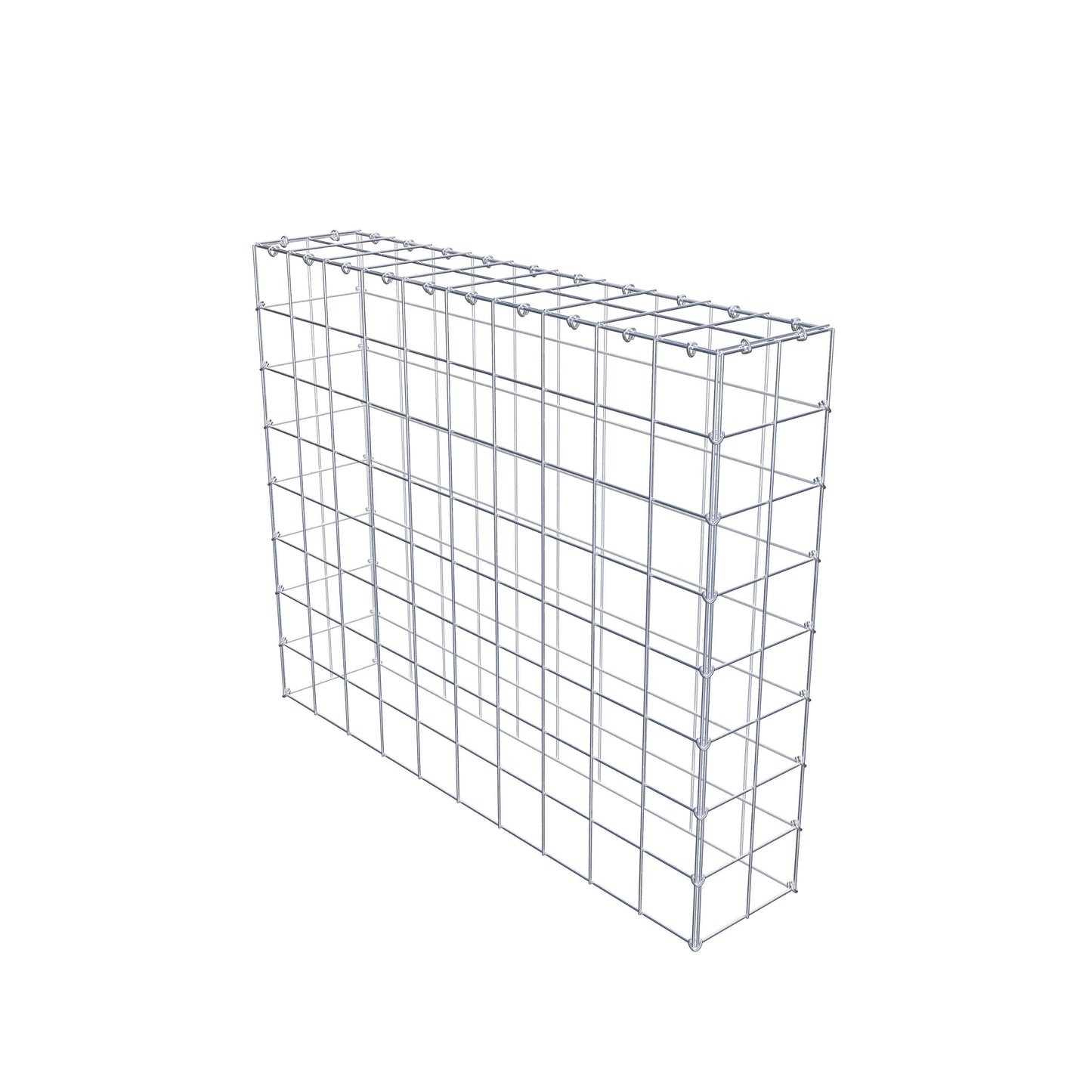 Monteret gabion type 3 100 cm x 80 cm x 20 cm (L x H x D), maskestørrelse 10 cm x 10 cm, C-ring