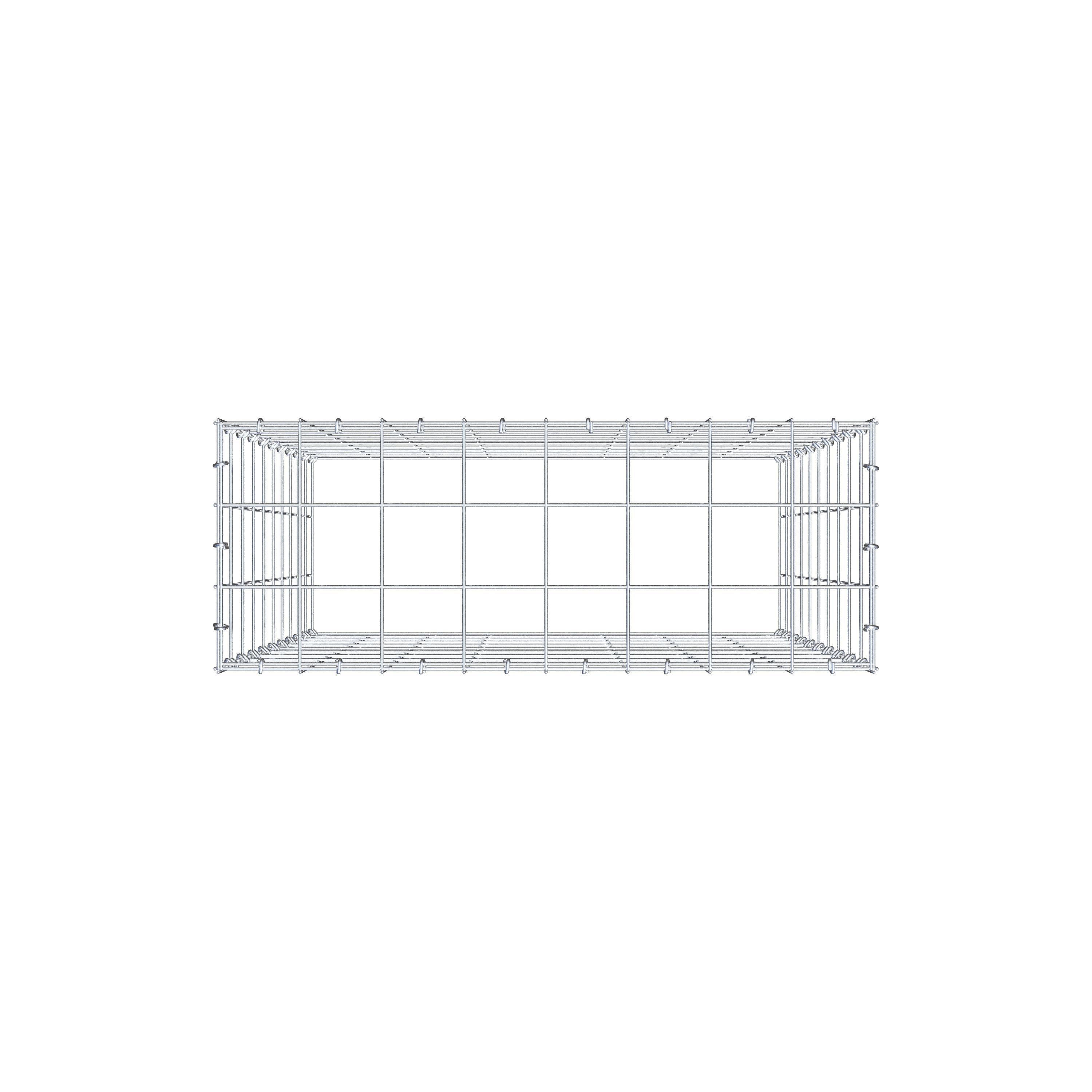 Anbaugabione Typ 3 100 cm x 80 cm x 30 cm (L x H x T), Maschenweite 10 cm x 10 cm, C-Ring