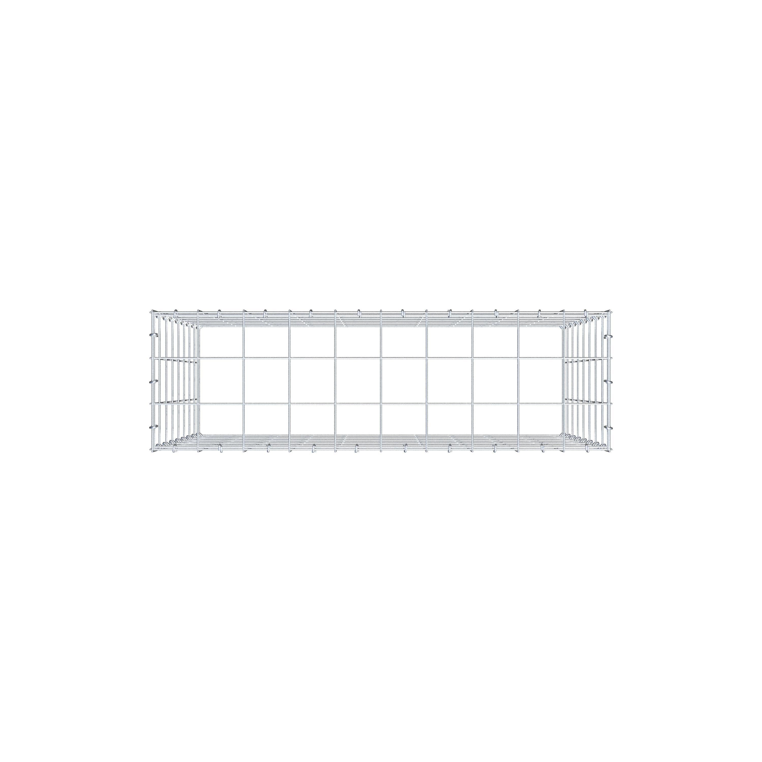 Anbaugabione Typ 3 100 cm x 80 cm x 30 cm (L x H x T), Maschenweite 10 cm x 10 cm, C-Ring