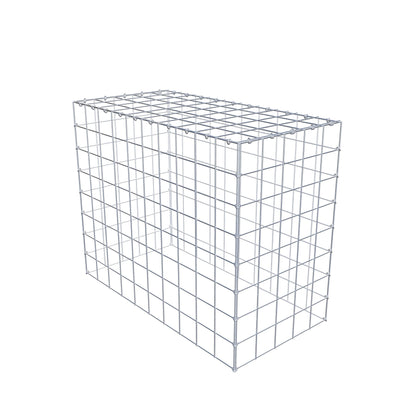 Monteret gabion type 3 100 cm x 80 cm x 50 cm (L x H x D), maskestørrelse 10 cm x 10 cm, C-ring