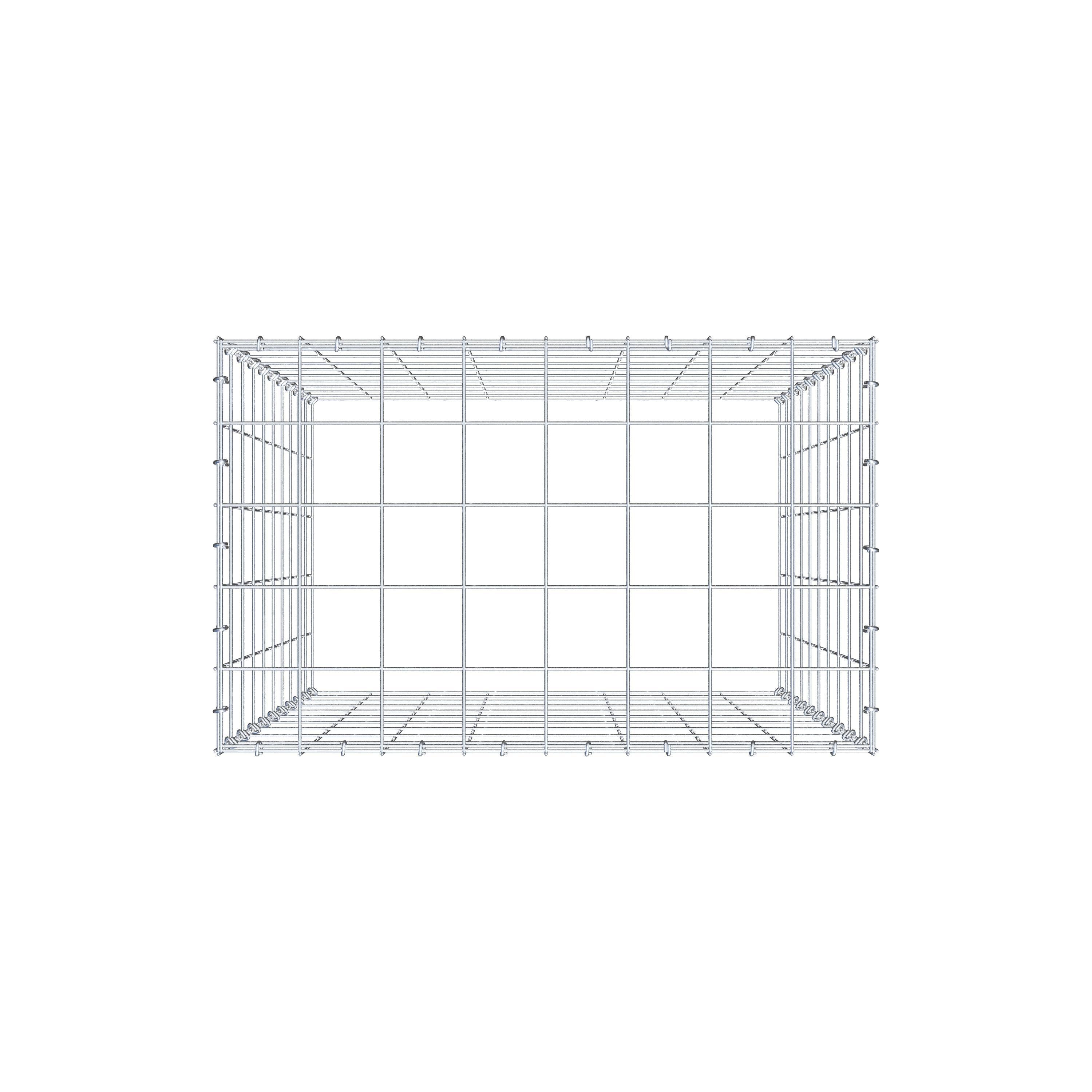 Anbaugabione Typ 3 100 cm x 80 cm x 50 cm (L x H x T), Maschenweite 10 cm x 10 cm, C-Ring