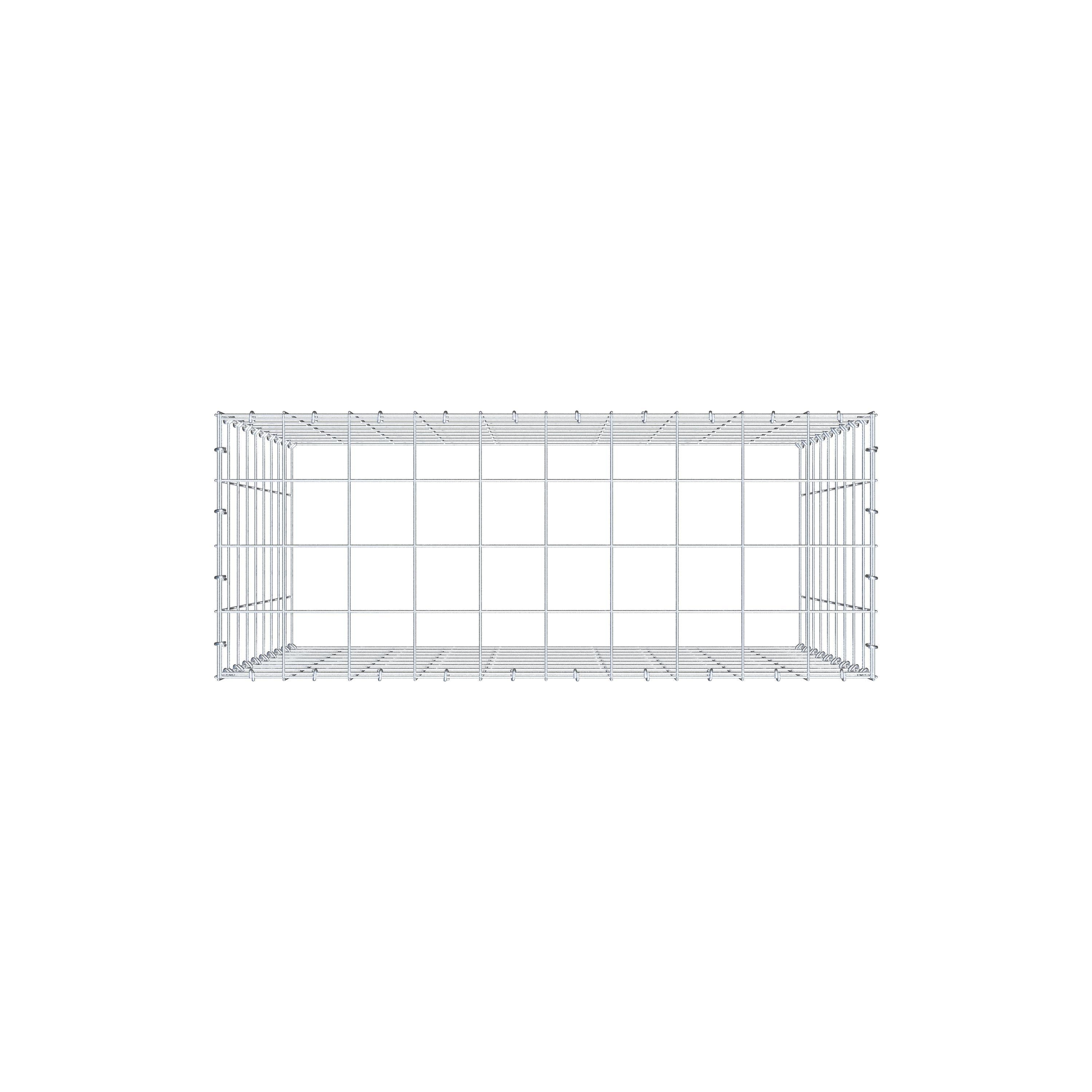 Gabião Tipo 3 100 cm x 90 cm x 40 cm (C x A x P), malhagem 10 cm x 10 cm, anel C