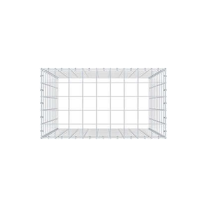 Monteret gabion type 3 100 cm x 90 cm x 50 cm (L x H x D), maskestørrelse 10 cm x 10 cm, C-ring